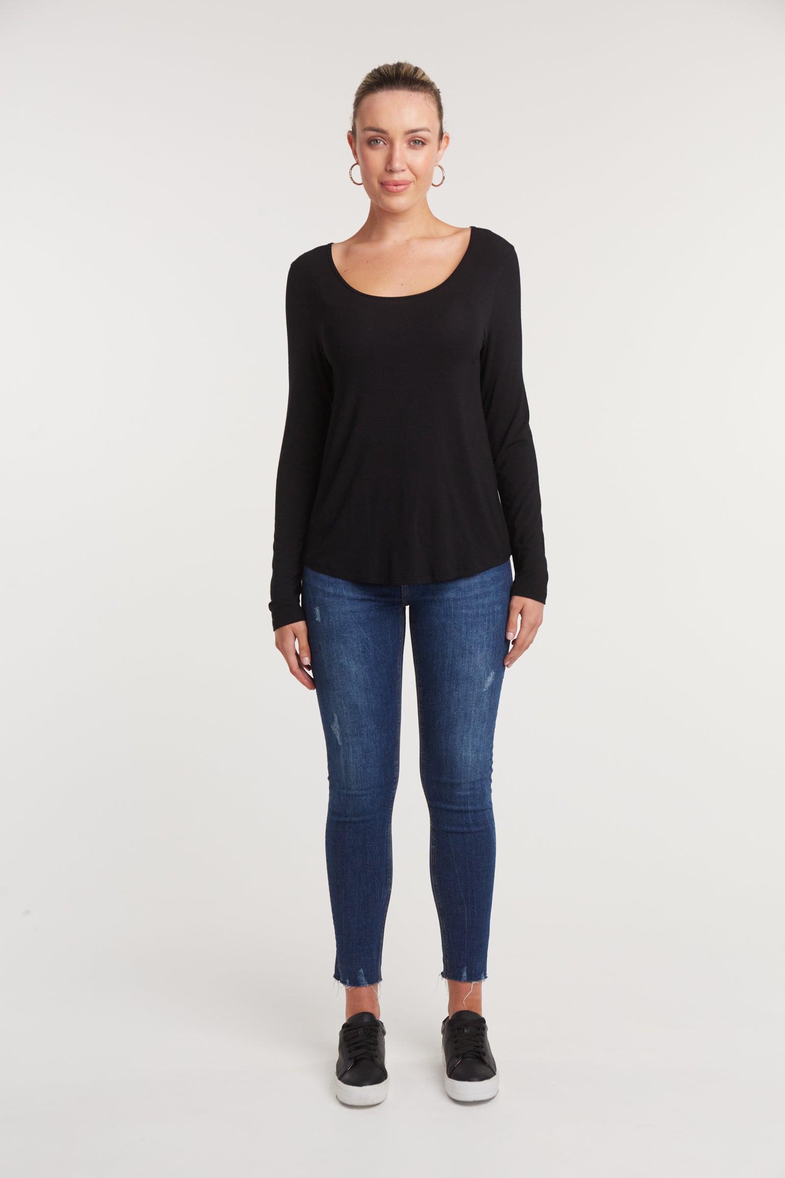 Basic Long Sleeve - Carbon - eb&ive Clothing - Basic Top L/S