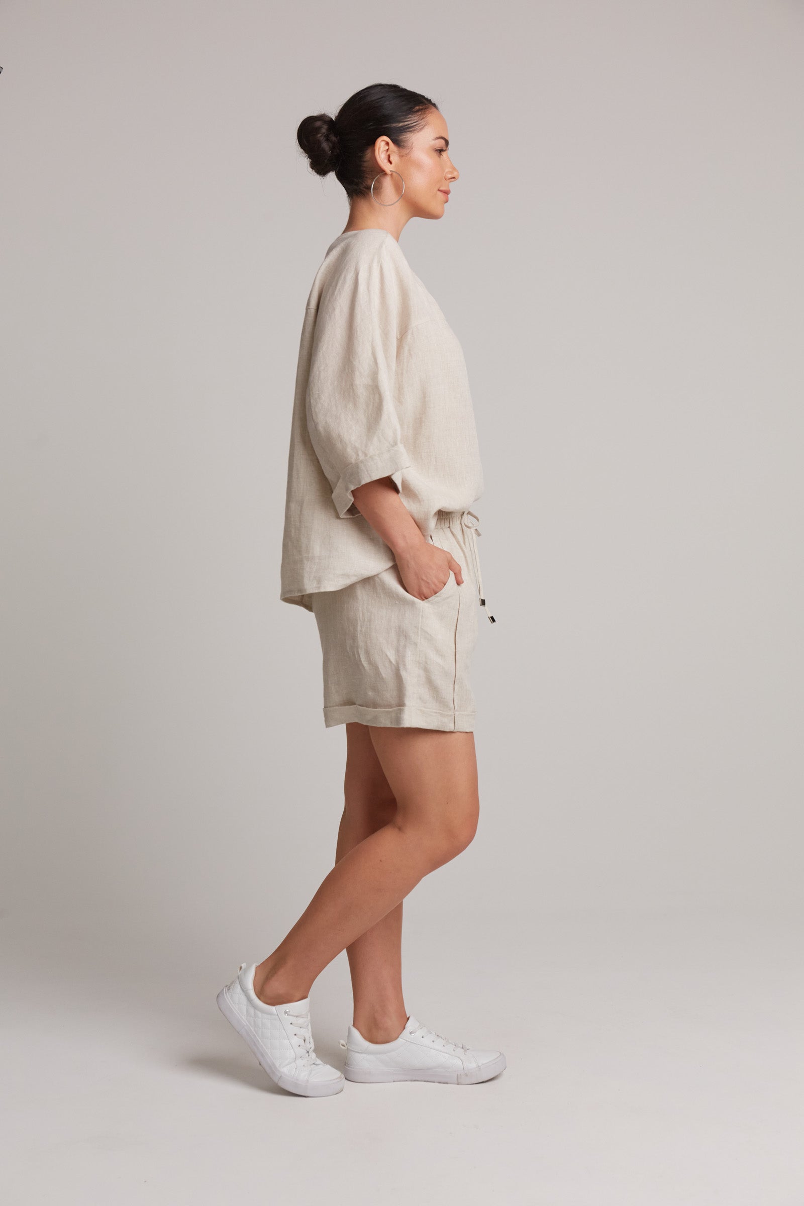 Studio Short - Tusk - eb&ive Clothing - Short Linen