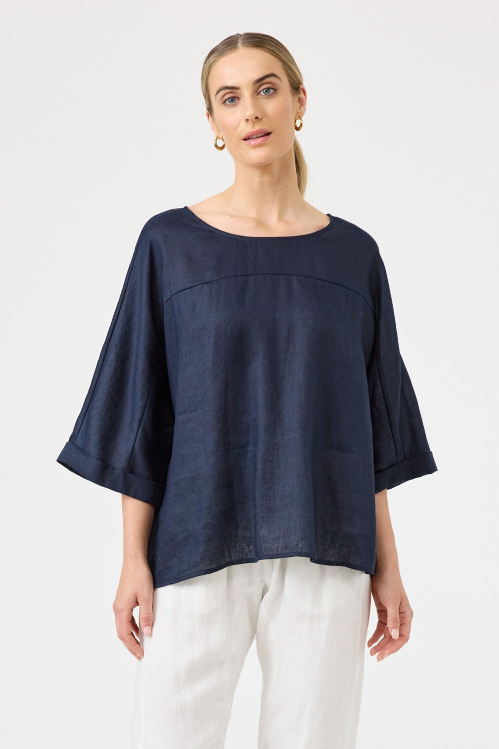 Studio Relaxed Top - Navy