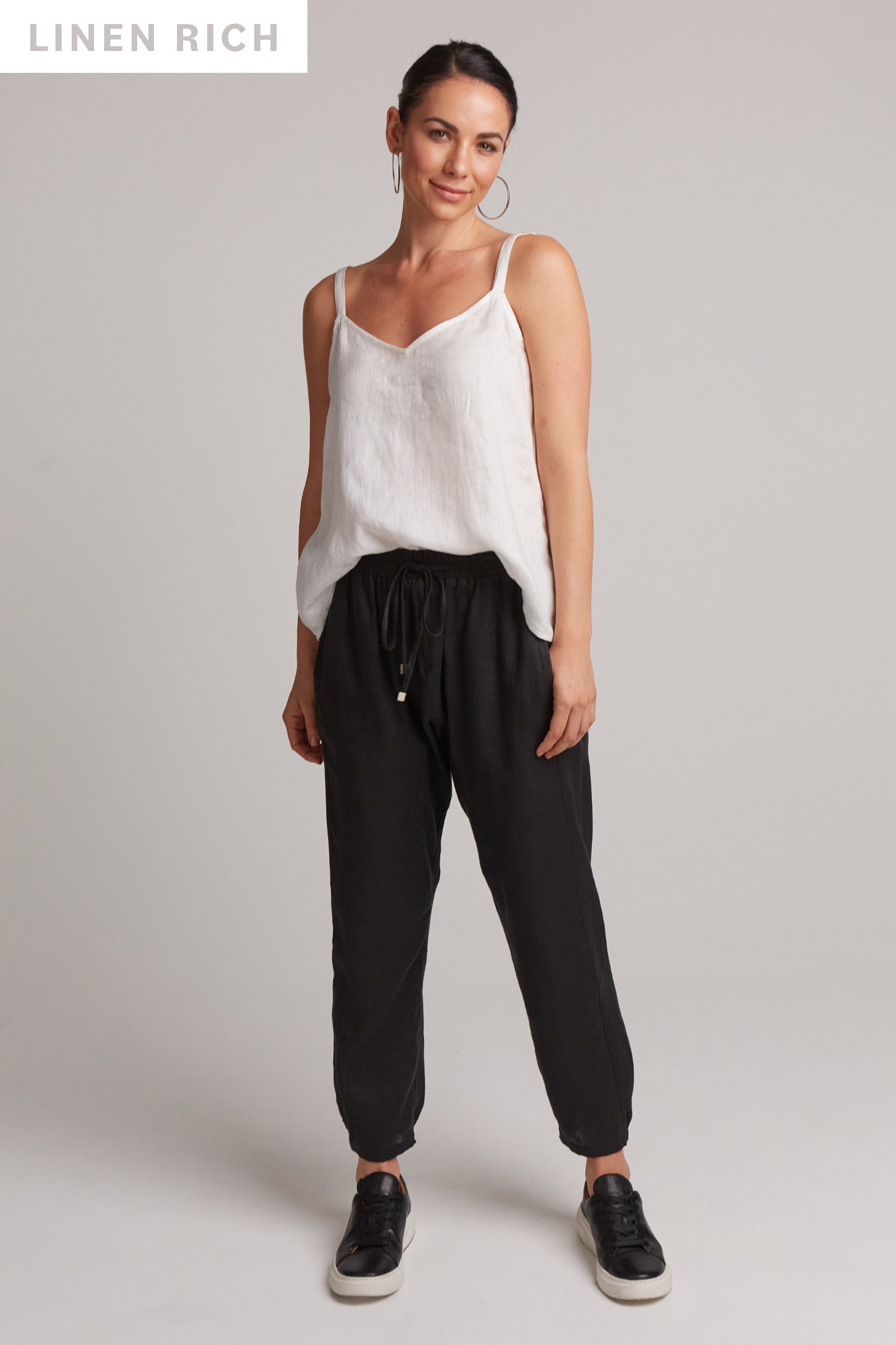 Studio Relaxed Pant - Ebony - eb&ive Clothing - Pant Relaxed Linen