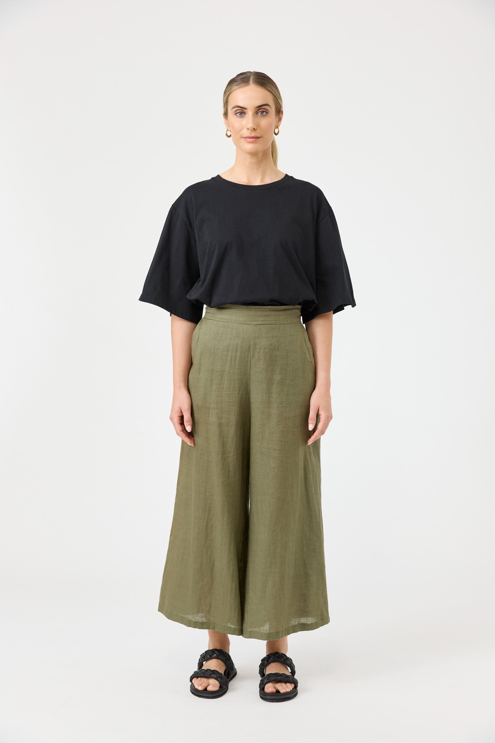 Studio Crop Pant - Khaki
