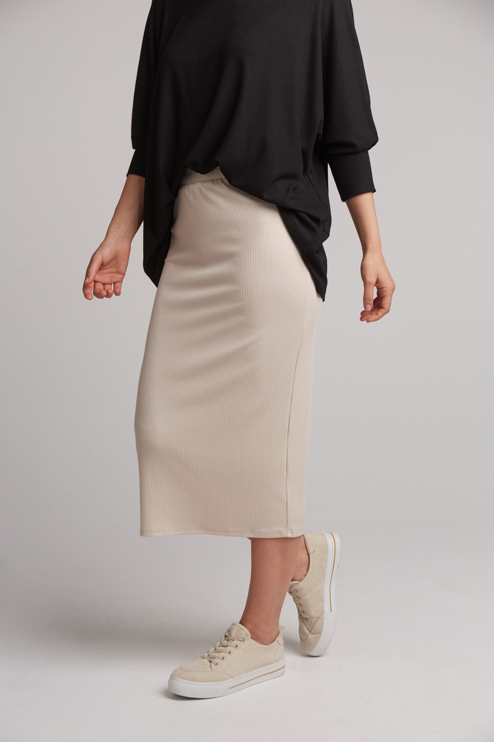 Studio Jersey Skirt - Tusk - eb&ive Clothing - Skirt Mid