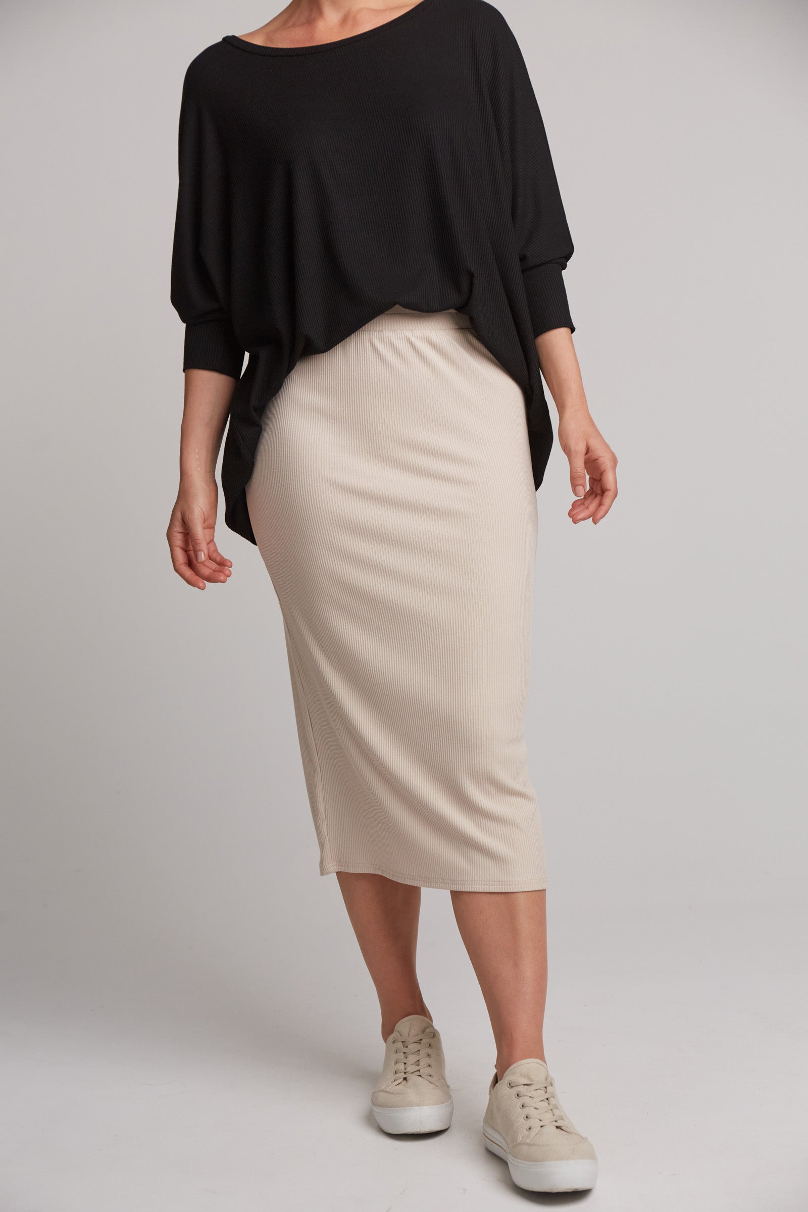 Studio Jersey Skirt - Tusk - eb&ive Clothing - Skirt Mid