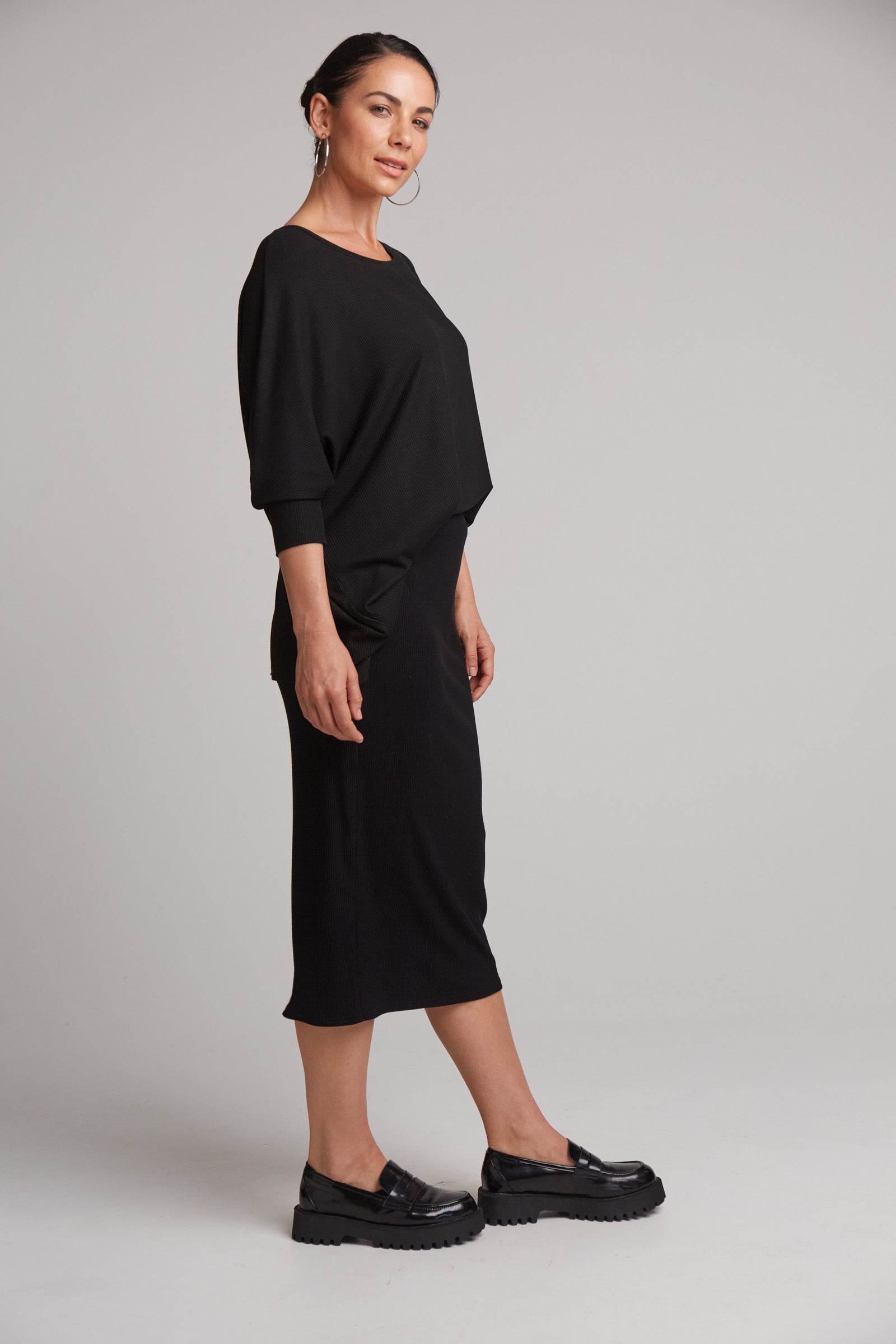 Studio Jersey Skirt - Ebony - eb&ive Clothing - Skirt Mid