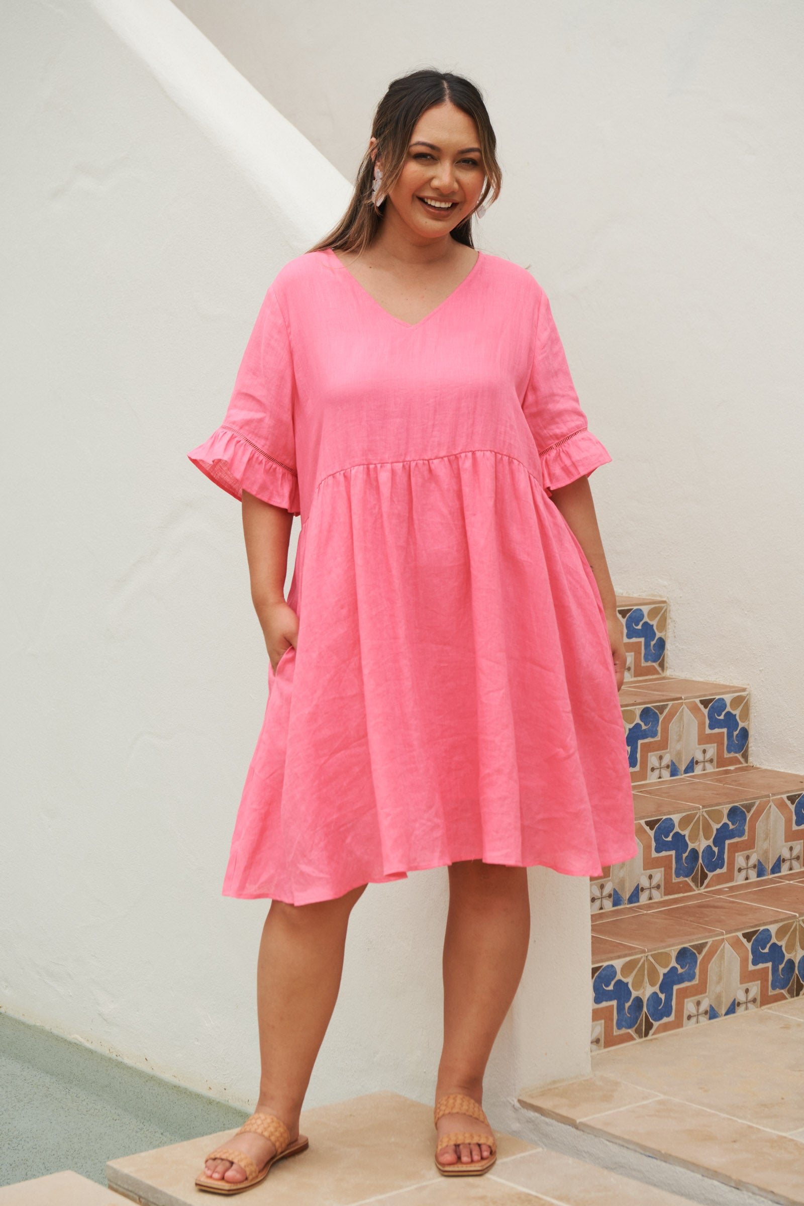 La Vie Dress - Candy - eb&ive Clothing - Dress Mini Linen