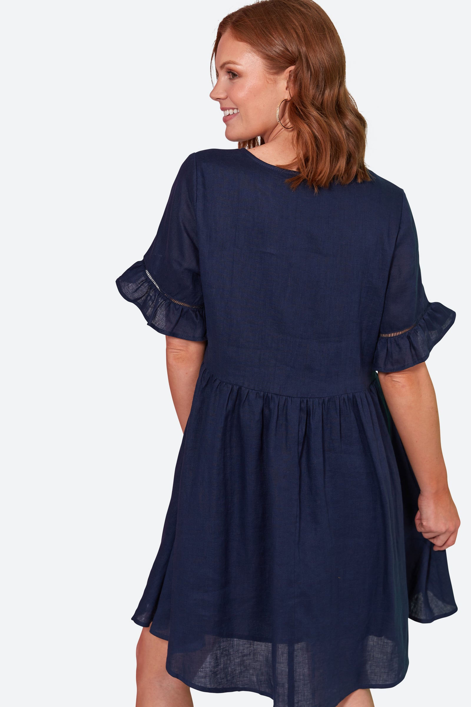 La Vie Dress - Sapphire - eb&ive Clothing - Dress Mini Linen