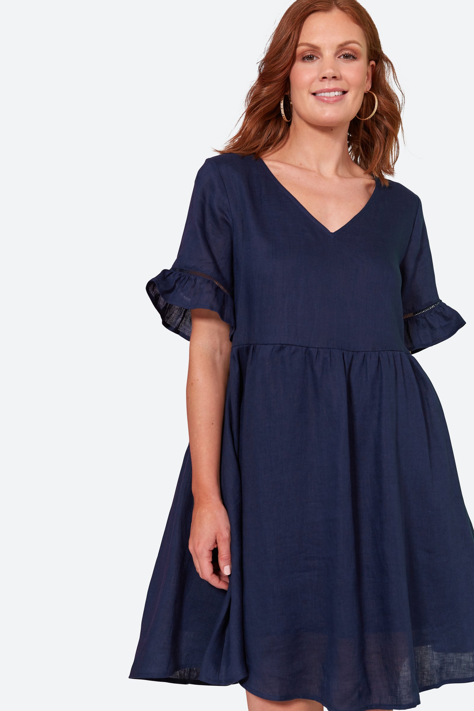 La Vie Dress - Sapphire - eb&ive Clothing - Dress Mini Linen