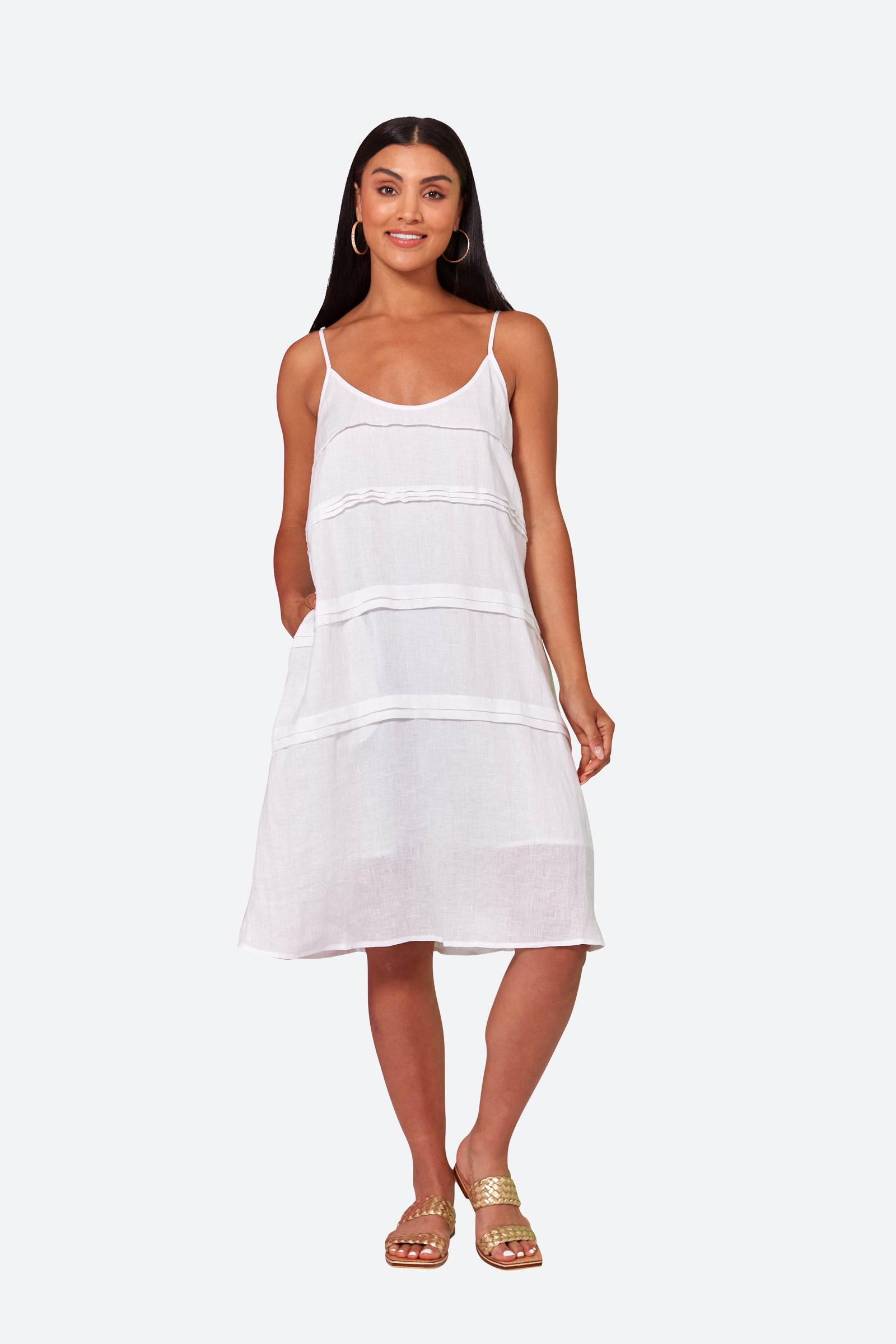 White linen best sale tank dress