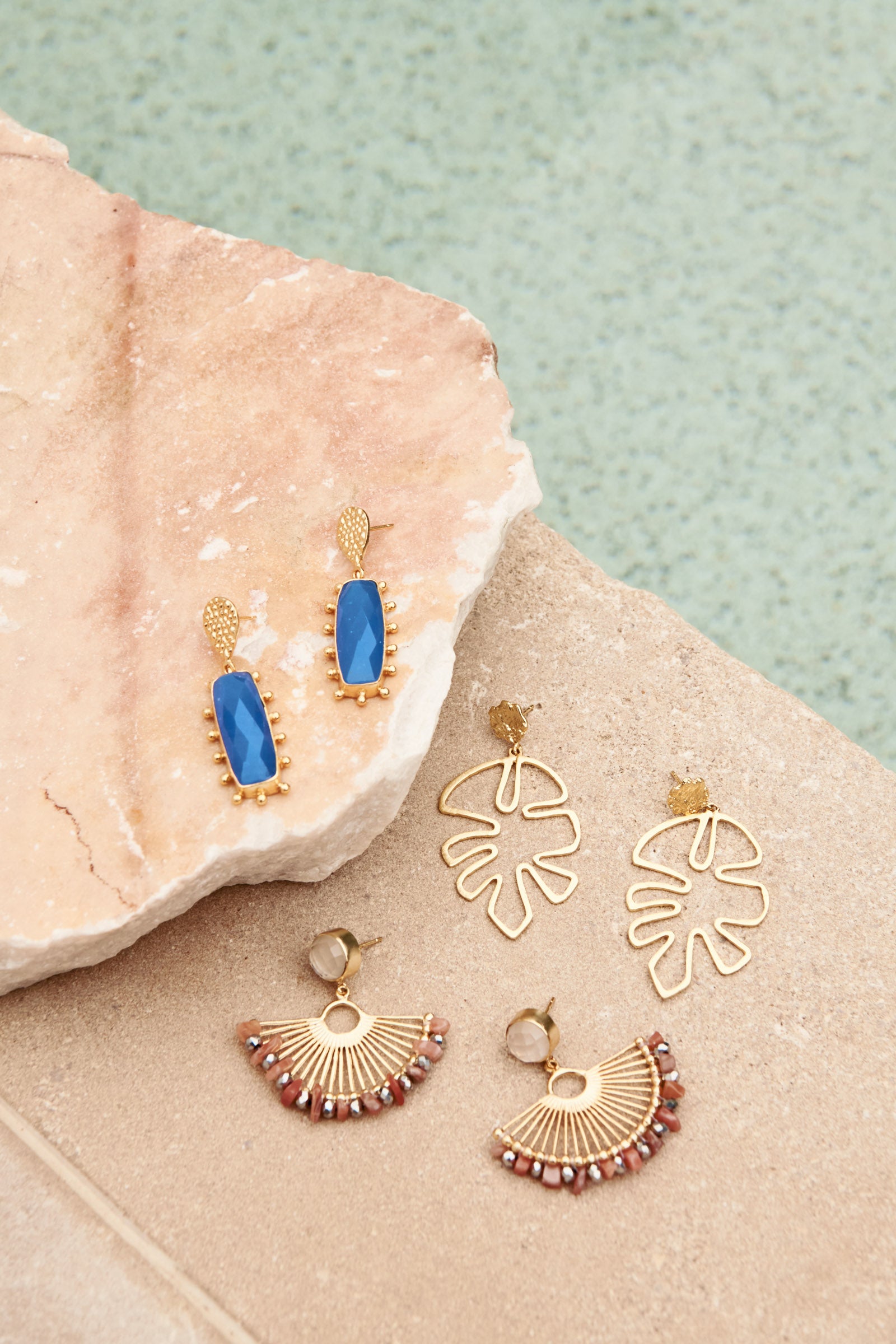 Zest Earring - Gold Fan - eb&ive Earring