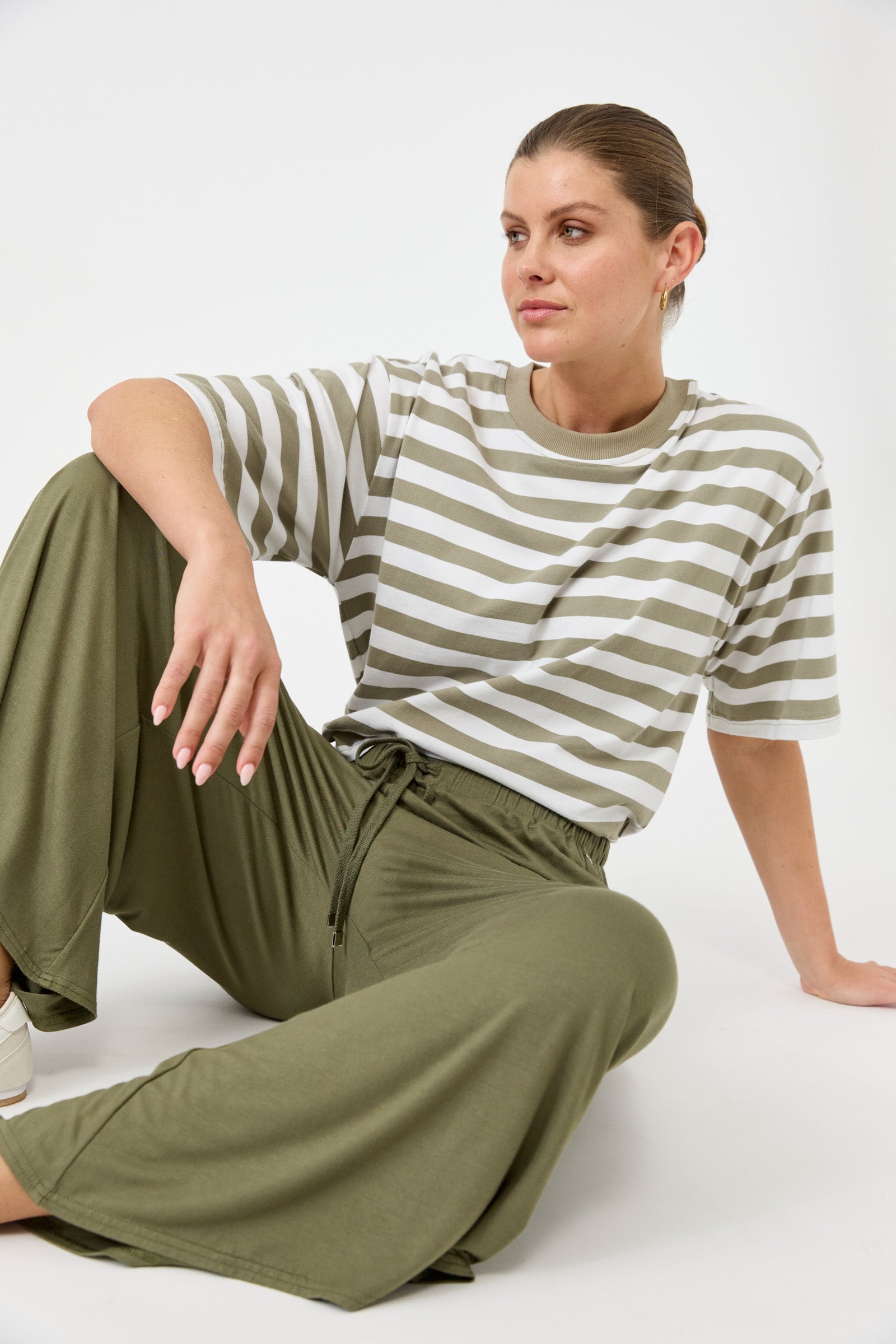 Studio Jersey Tie Pant - Fern
