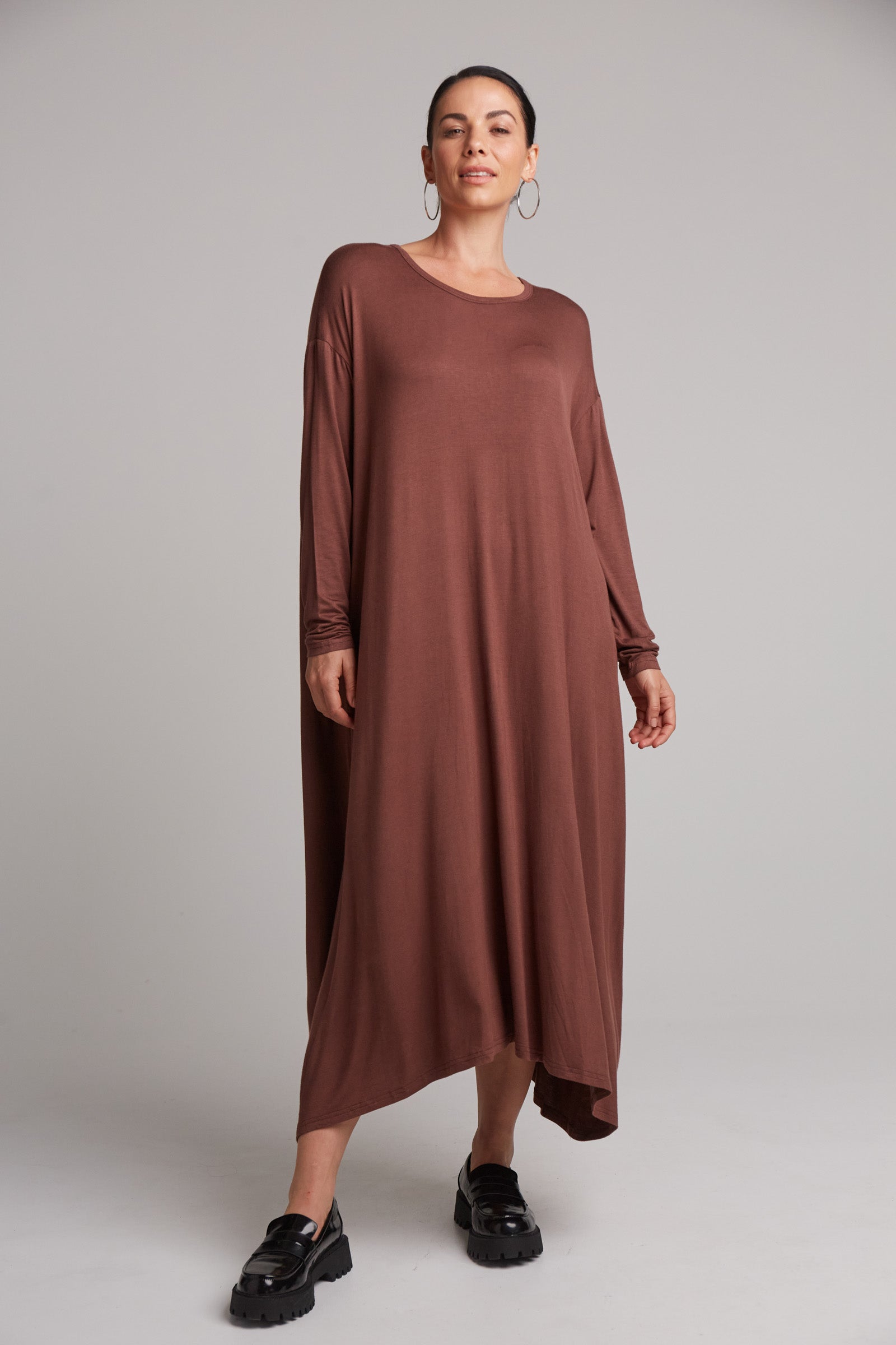 Studio Jersey Dress - Mocha - eb&ive Clothing - Dress Maxi