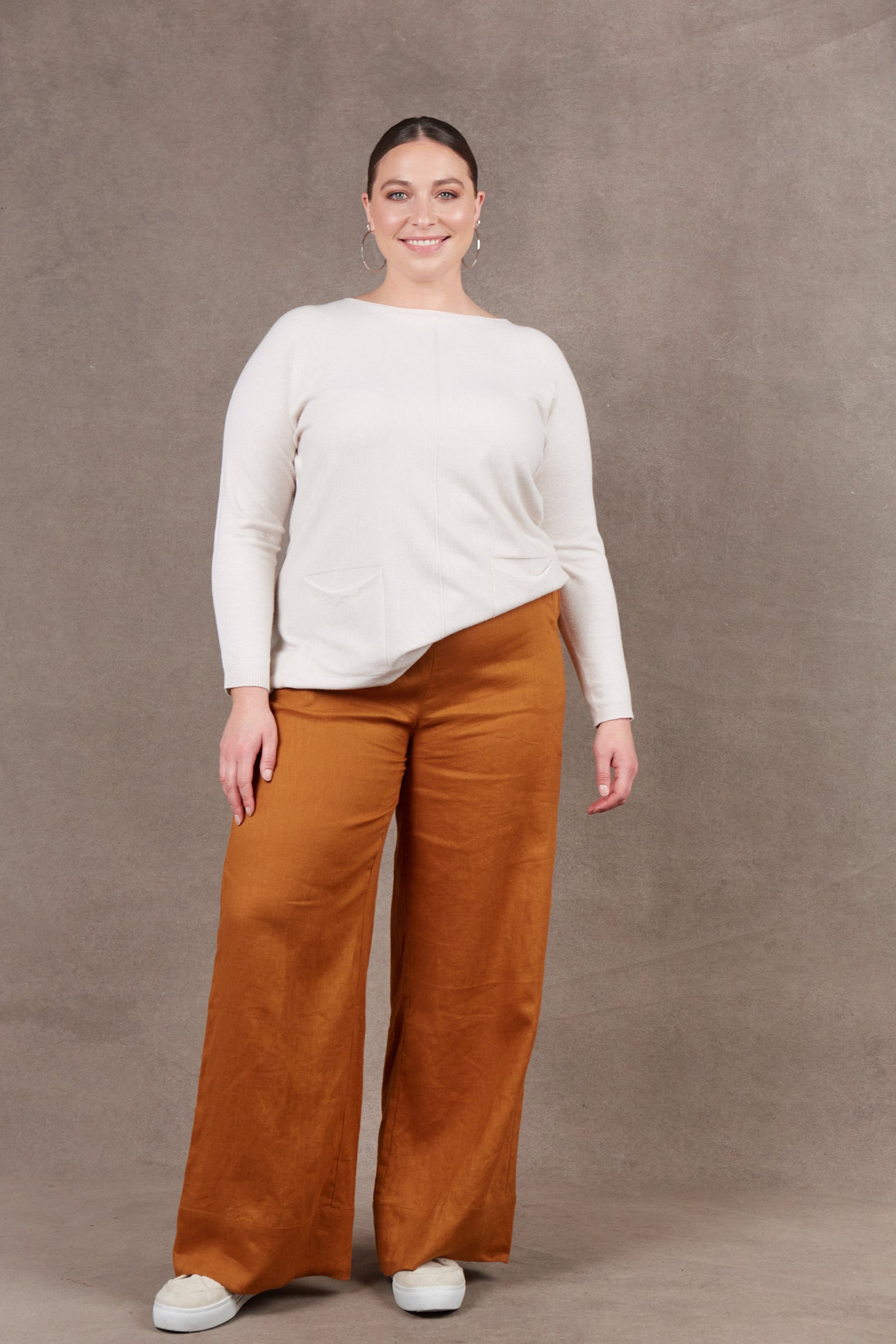 Nama Pant - Ochre - eb&ive Clothing - Pant Relaxed Linen