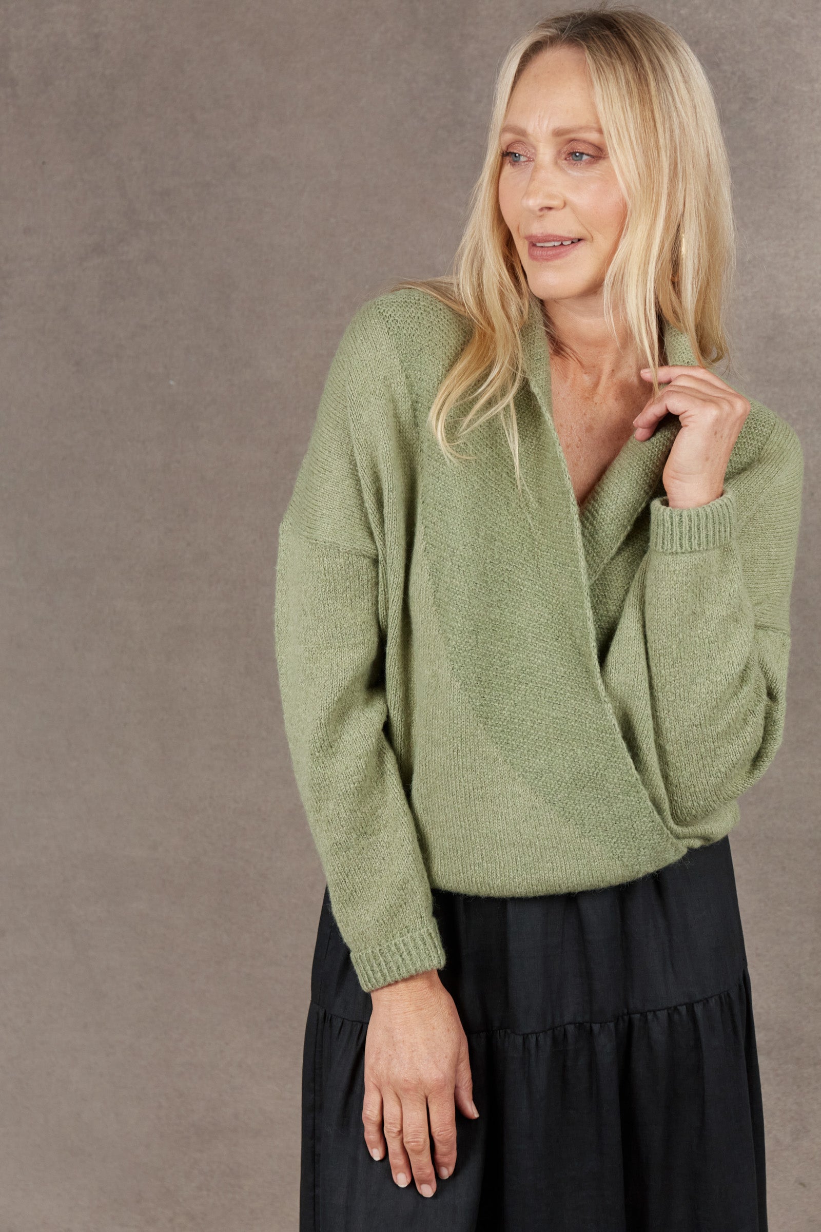 Paarl Crossover Knit Sage