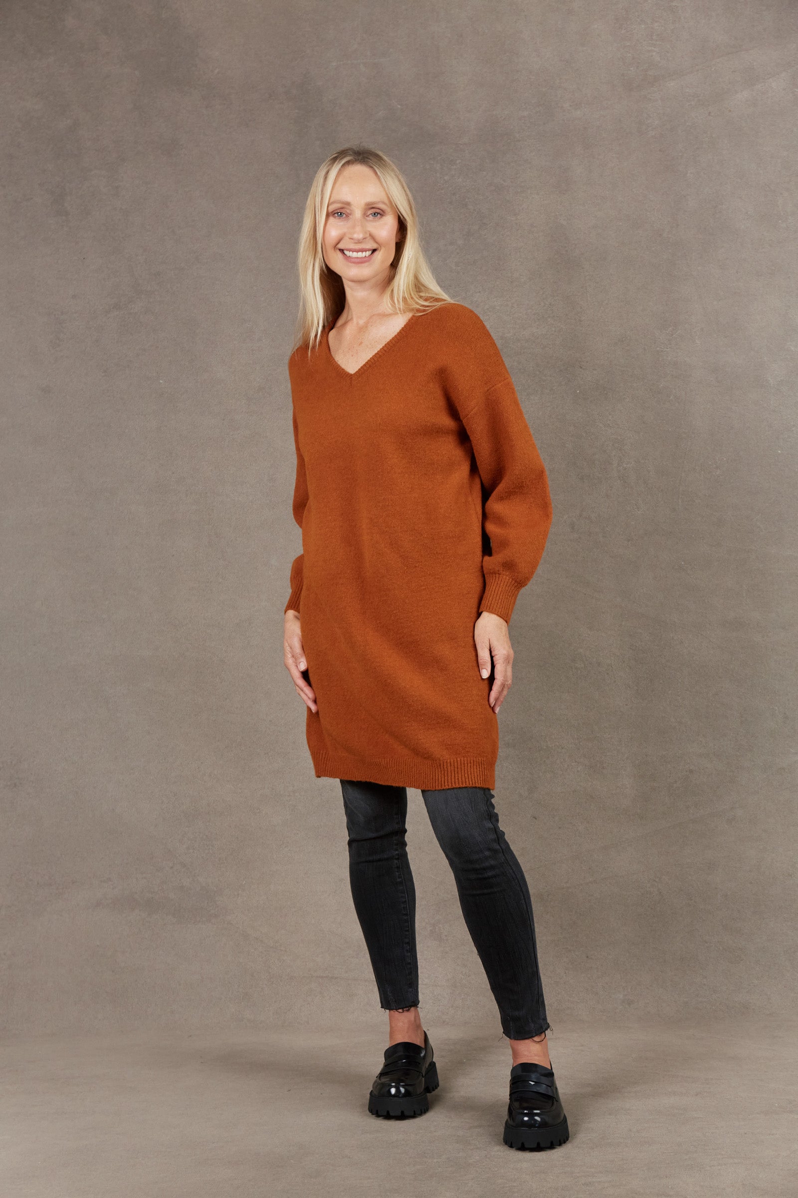 Paarl Midi Knit - Ochre - eb&ive Clothing - Knit Jumper One Size