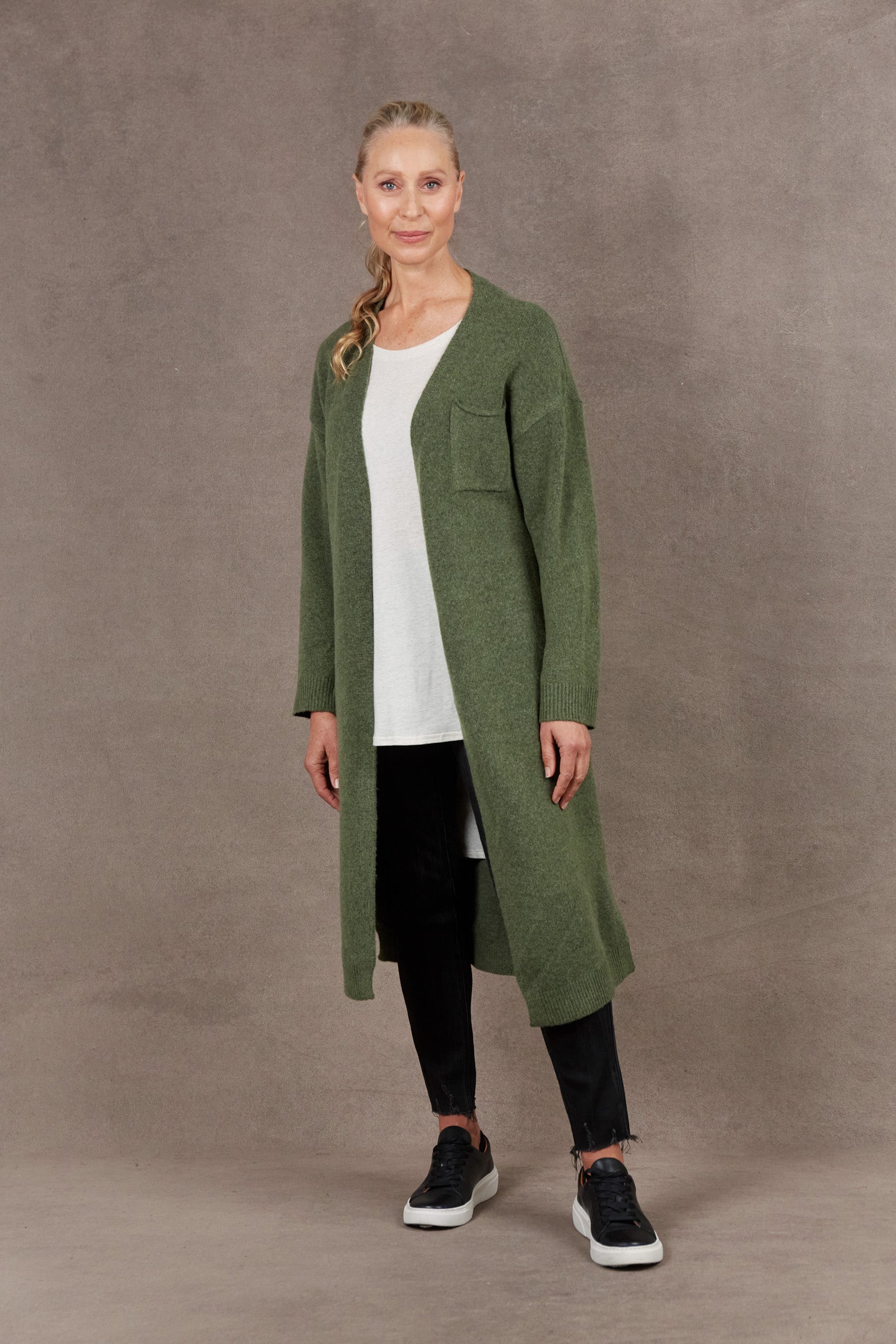 Wool Longline Coat  Recycled Materials