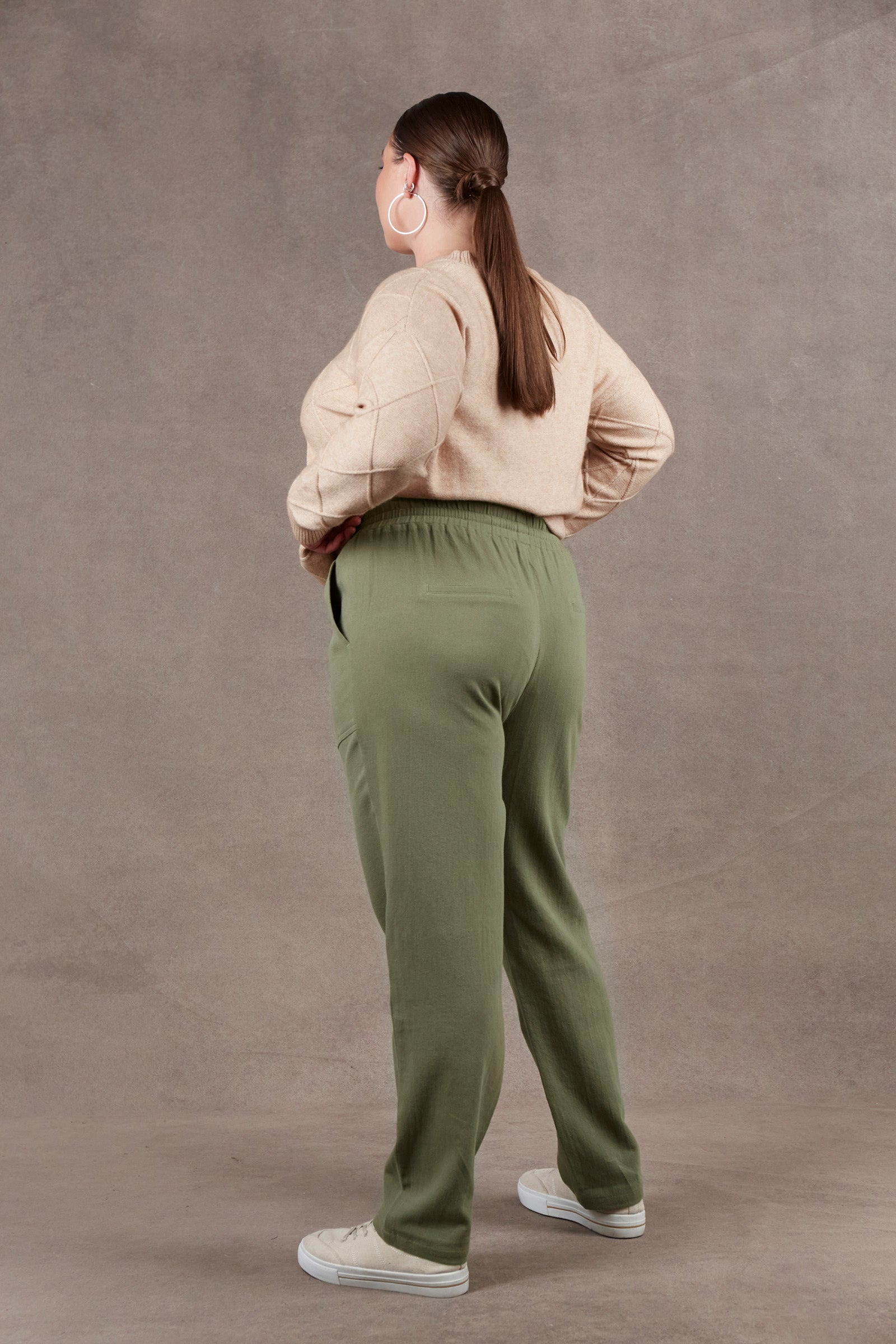 Sammi Pant - Thyme - eb&ive Clothing - Pant Relaxed Linen