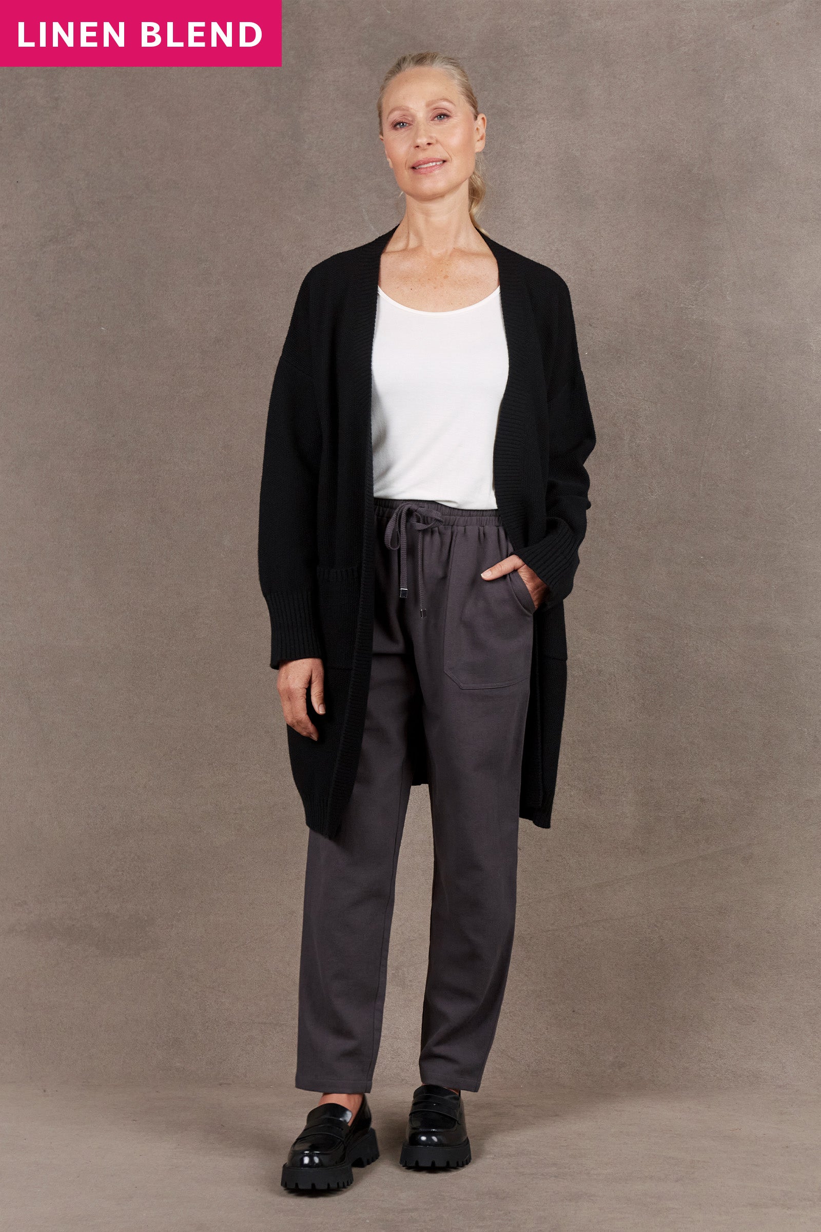 Sammi Pant - Graphite - eb&ive Clothing - Pant Relaxed Linen