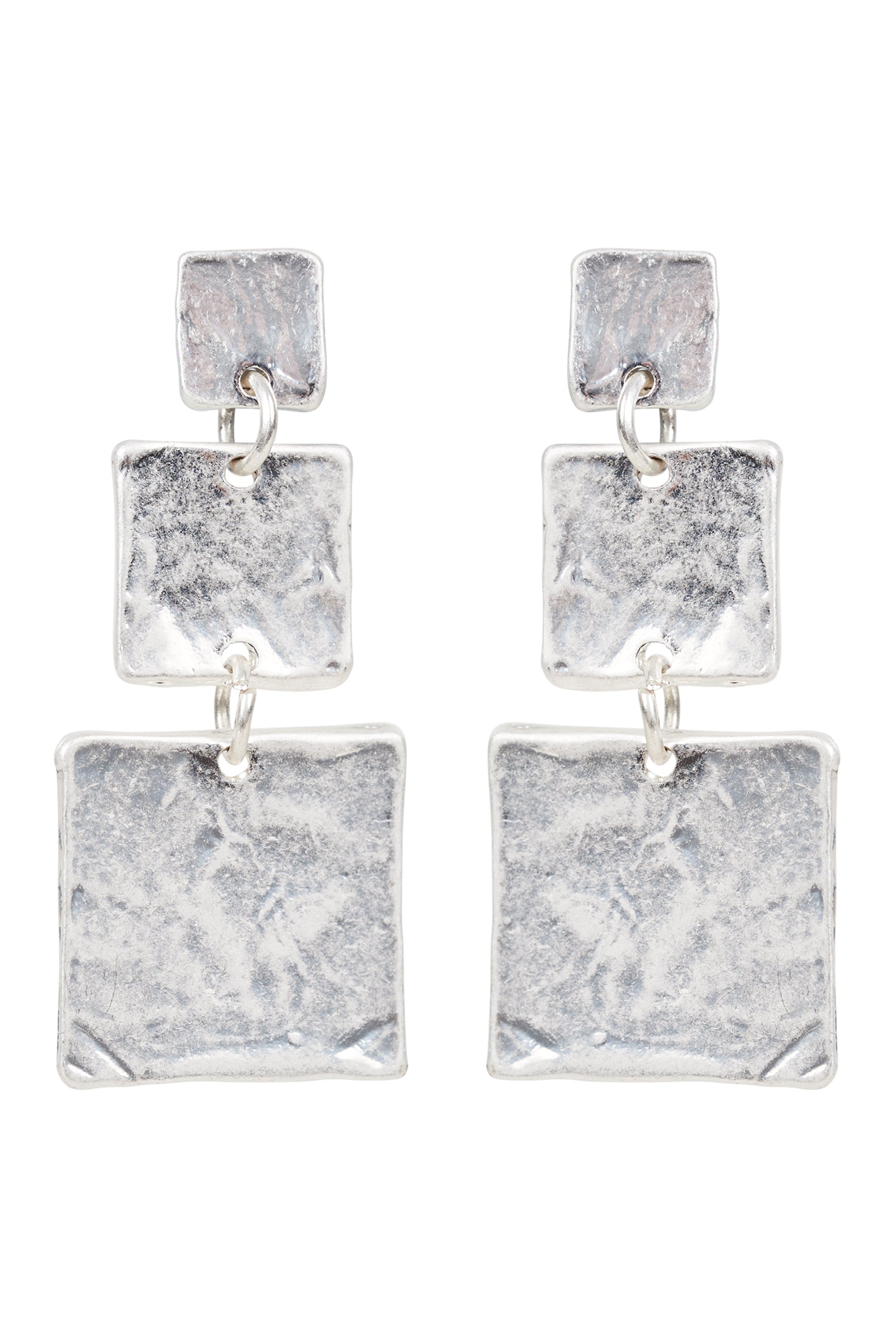 Paarl Square Drop Earring - Silver - eb&ive Earring