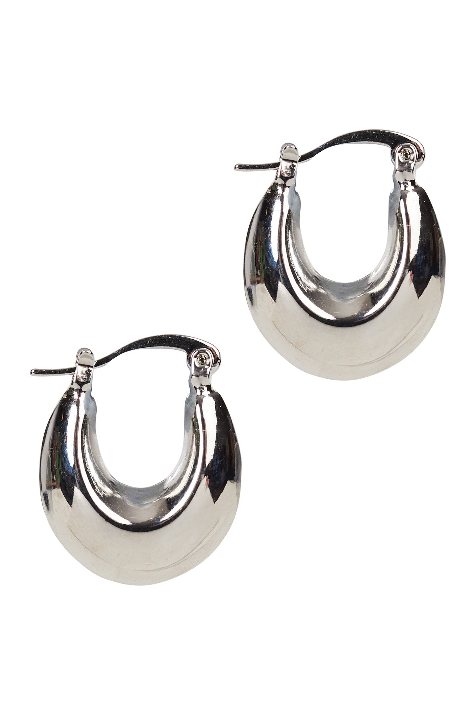 Sammi Dome Hoop Earring - Silver - eb&ive Earring