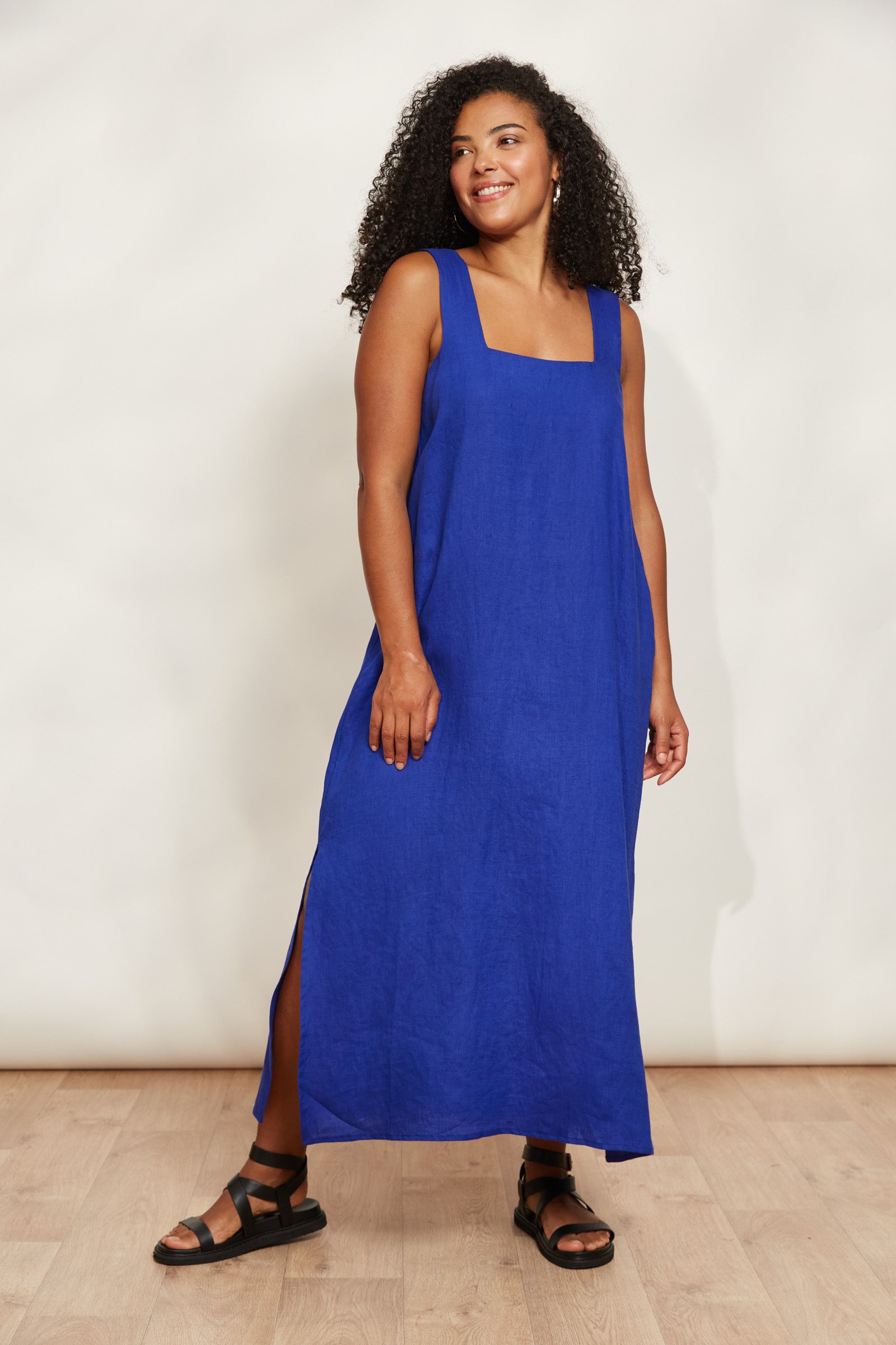 Linen tank maxi dress hotsell