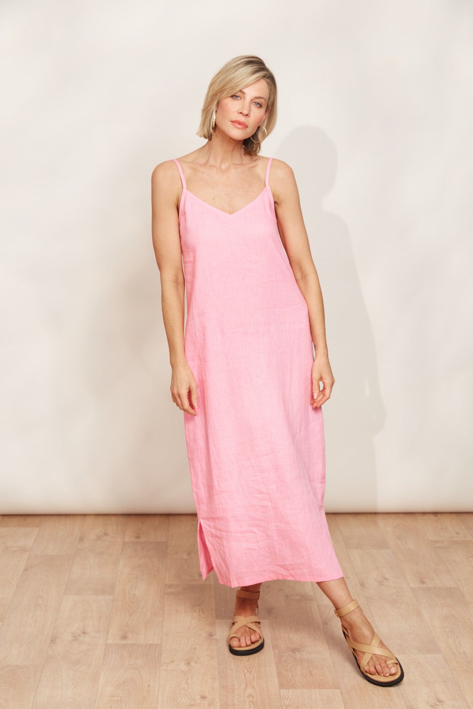 Linen tank maxi dress hotsell