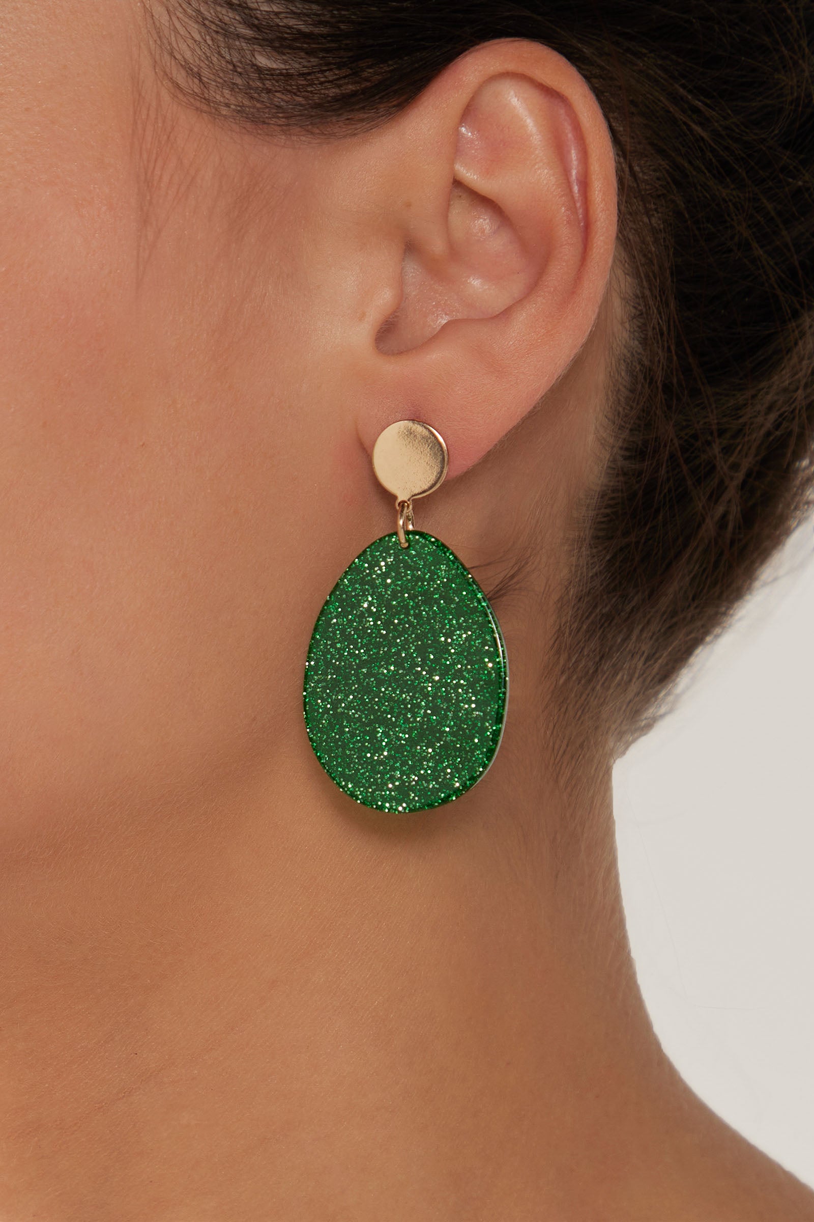 Merry Oval Earring - Emerald - eb&ive Earring