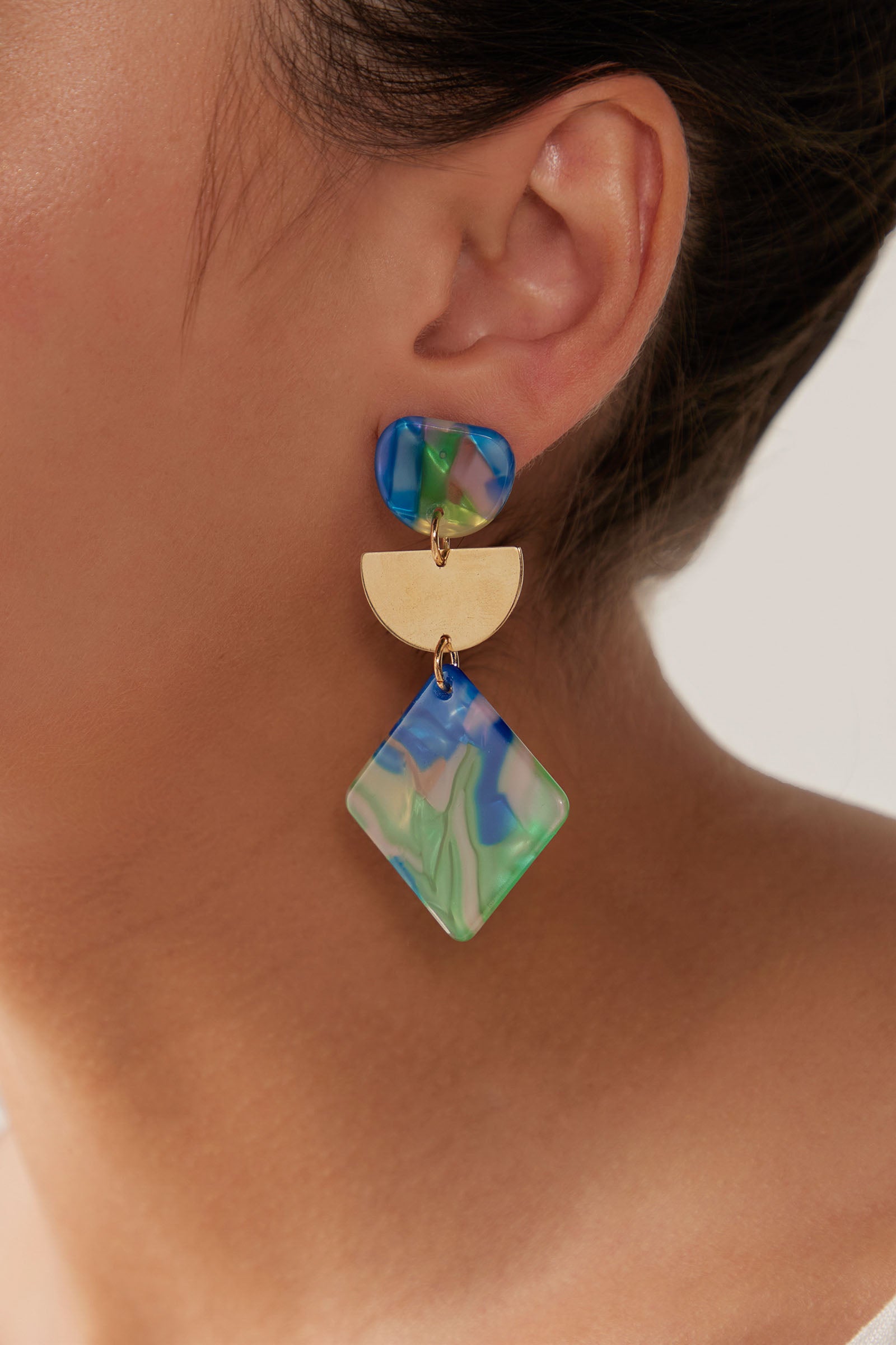 La Mer Drop Earring - Mint - eb&ive Earring