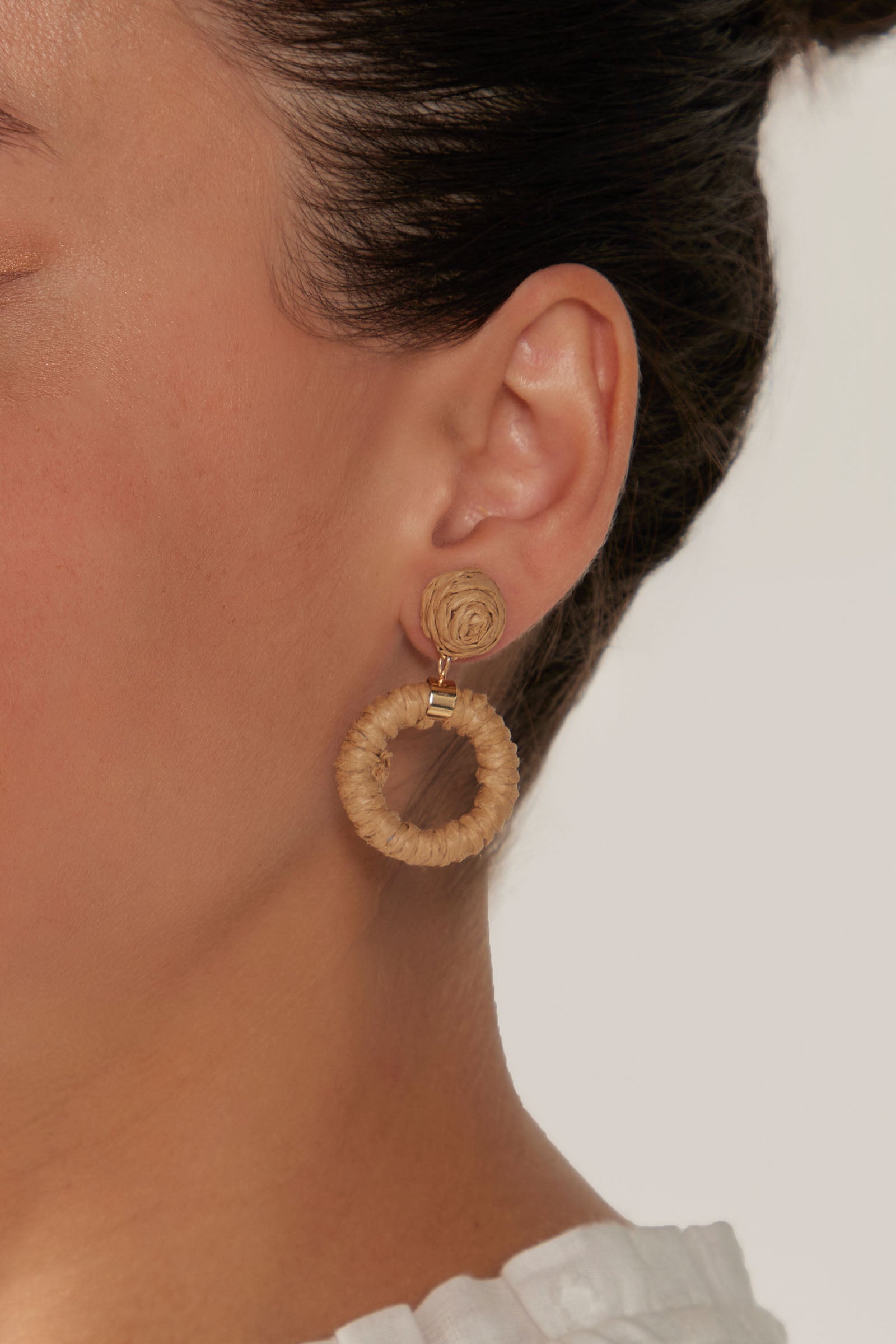 Sojourn Round Earring - Dune - eb&ive Earring