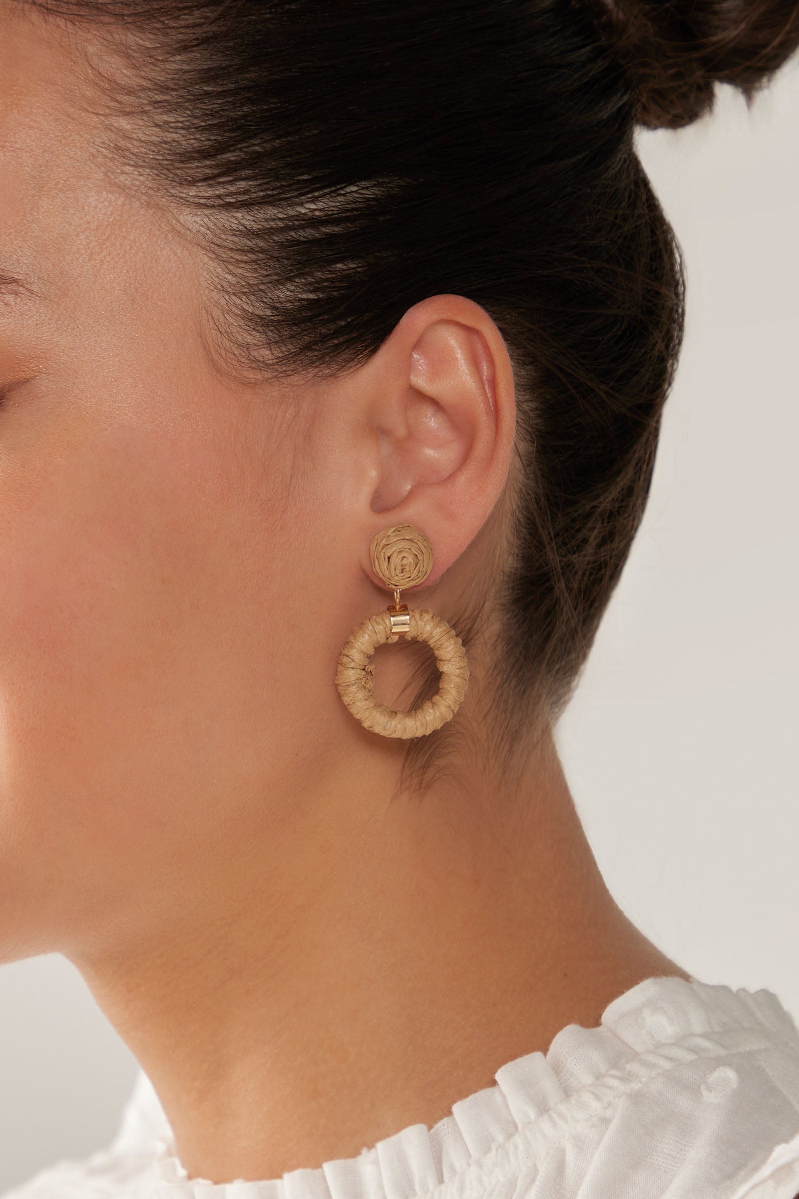 Sojourn Round Earring - Dune - eb&ive Earring