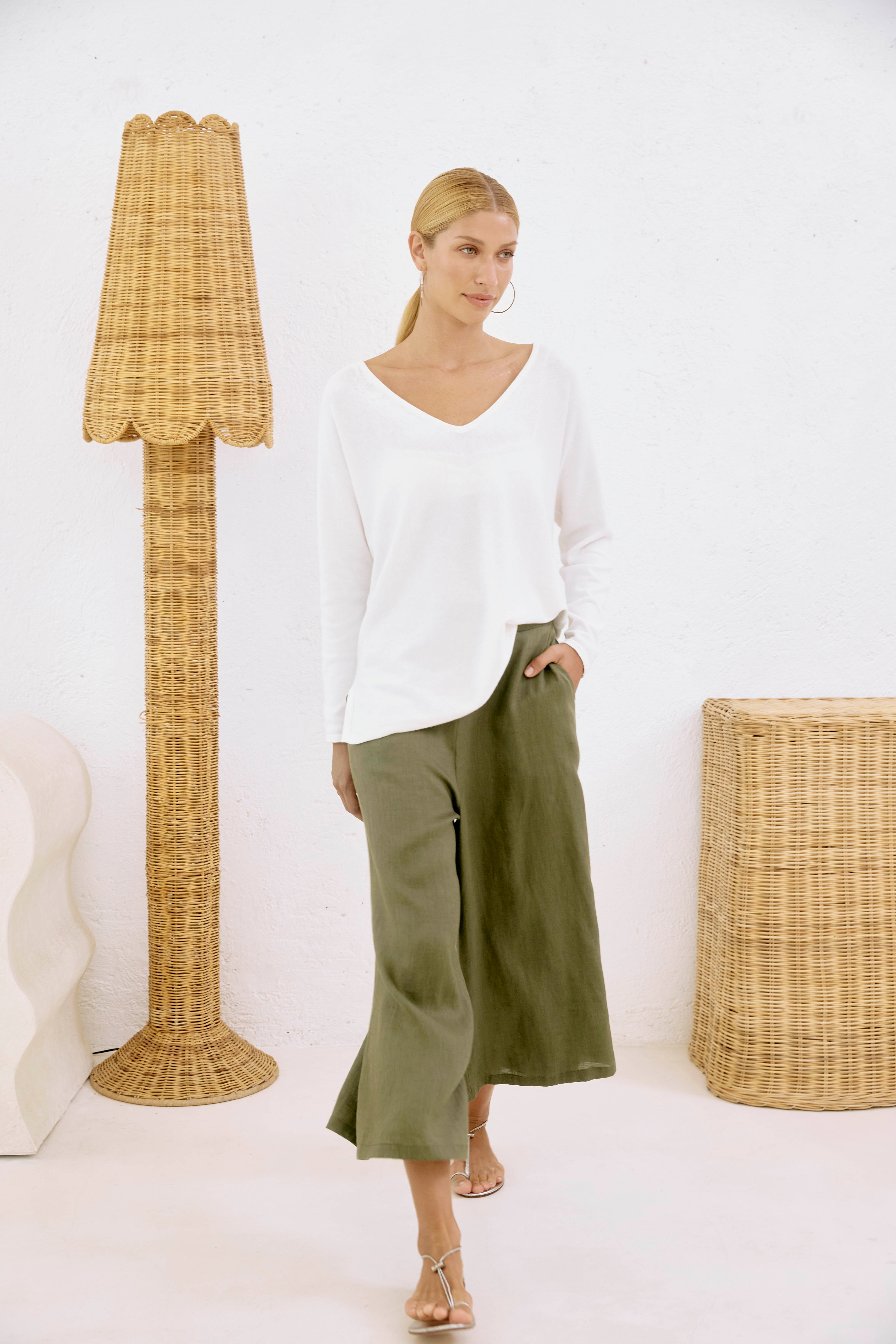 Studio Crop Pant - Khaki