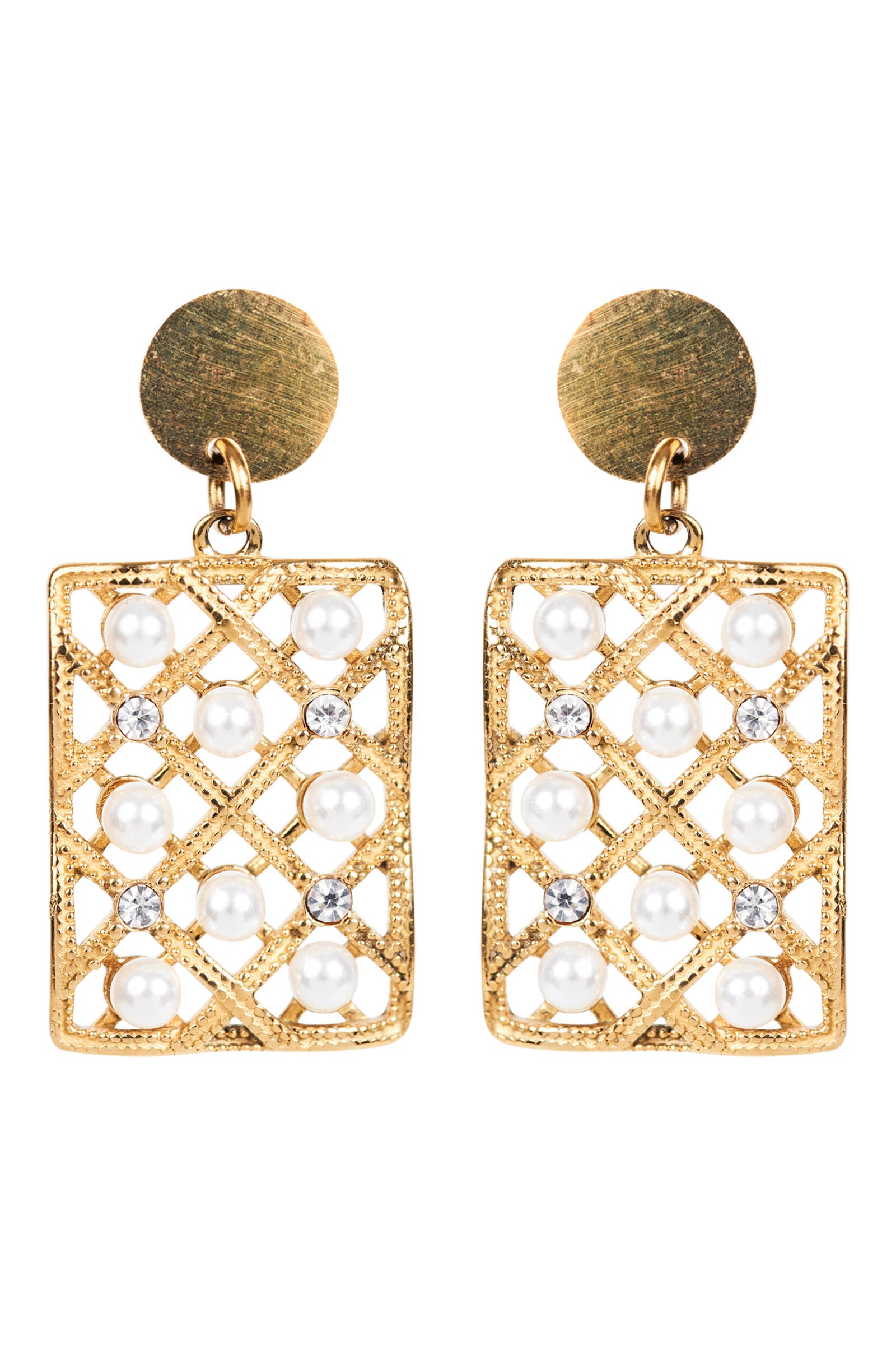 Ivy Earring - Square Pearl