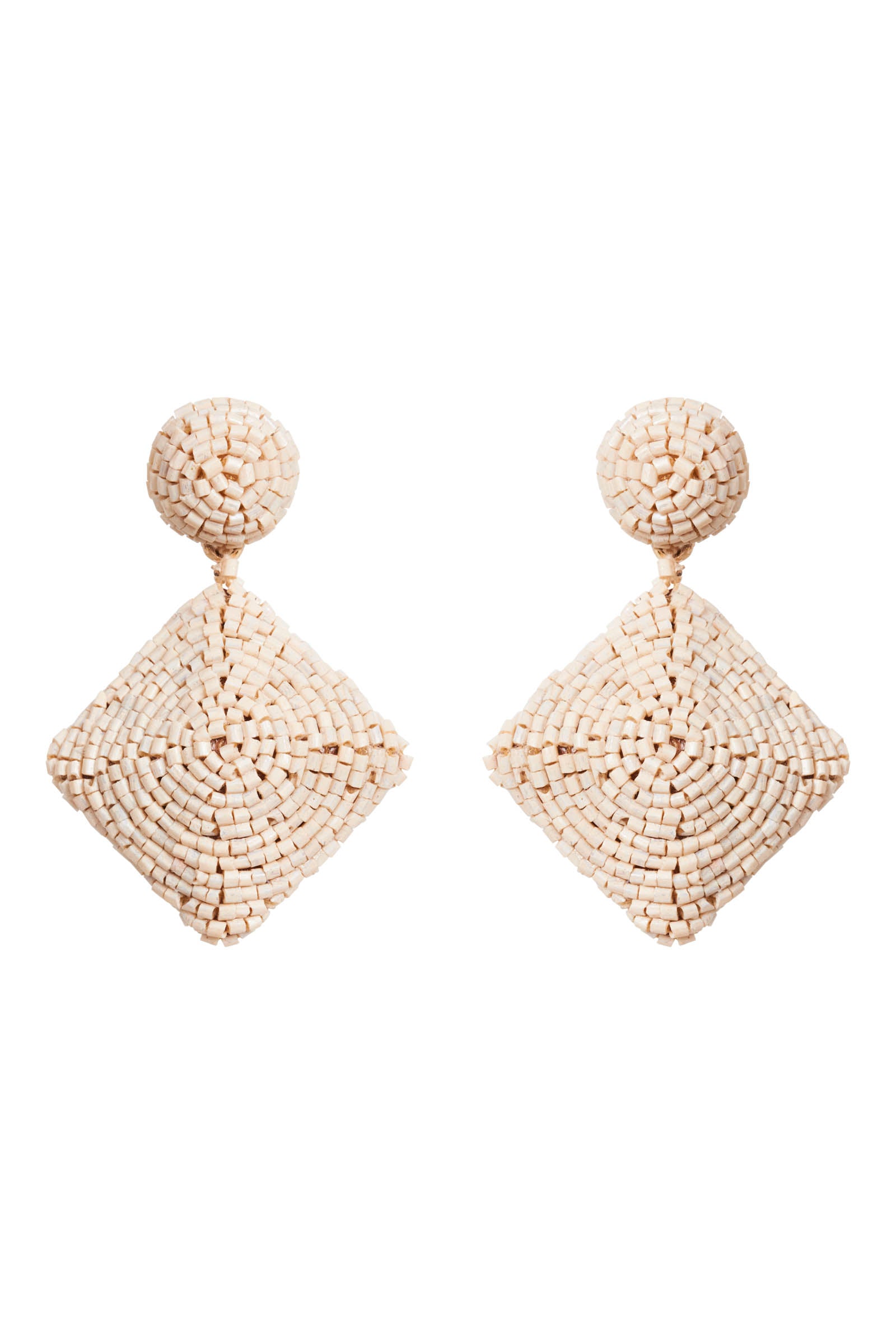 Elsie Square Earring - Ecru