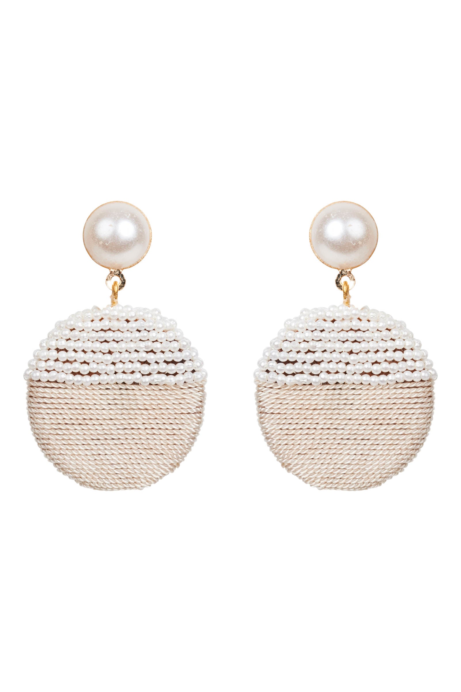 Elsie Round Earring - Ecru