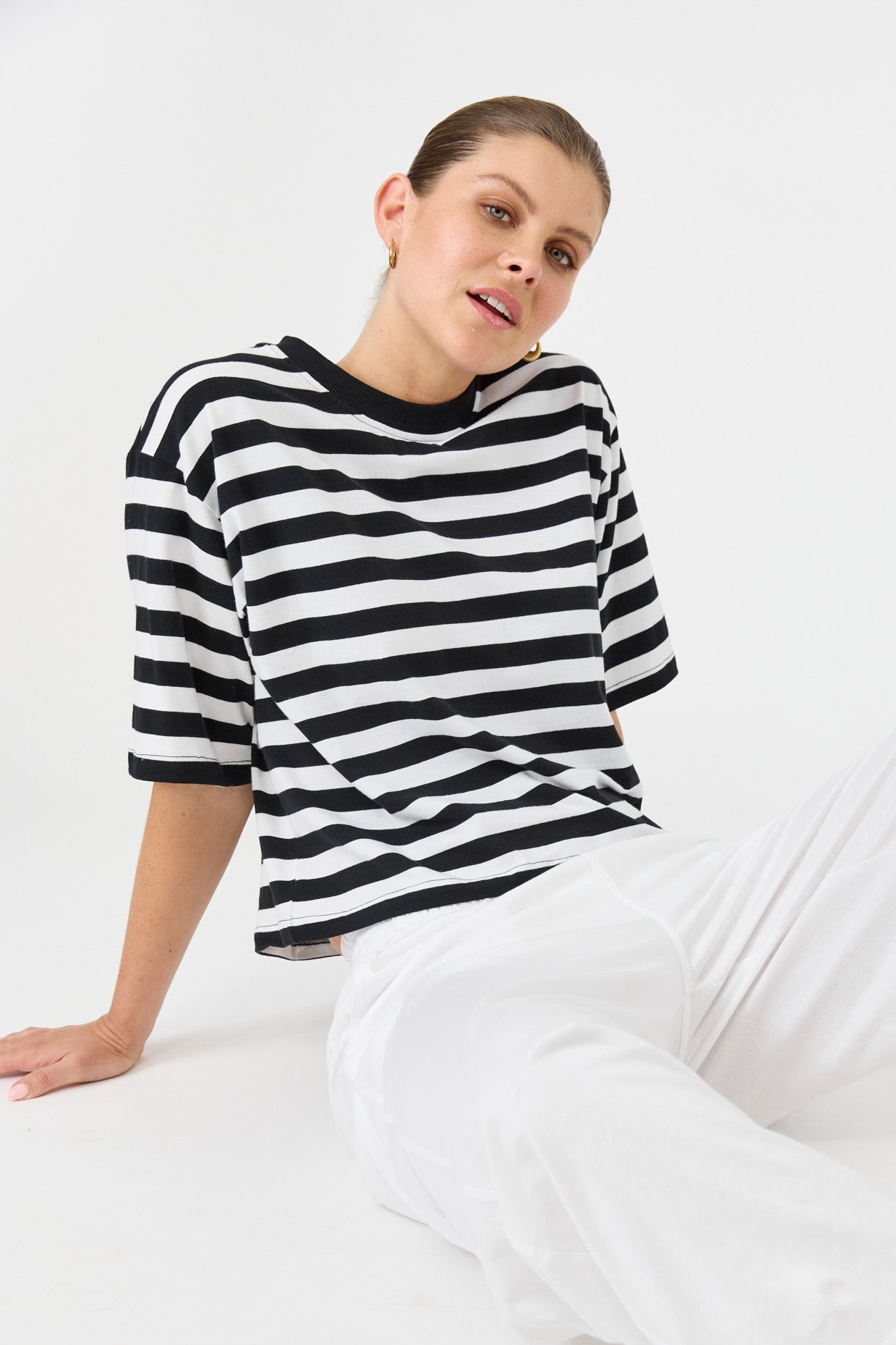 【ESC STUDIO】Tough striped shirt