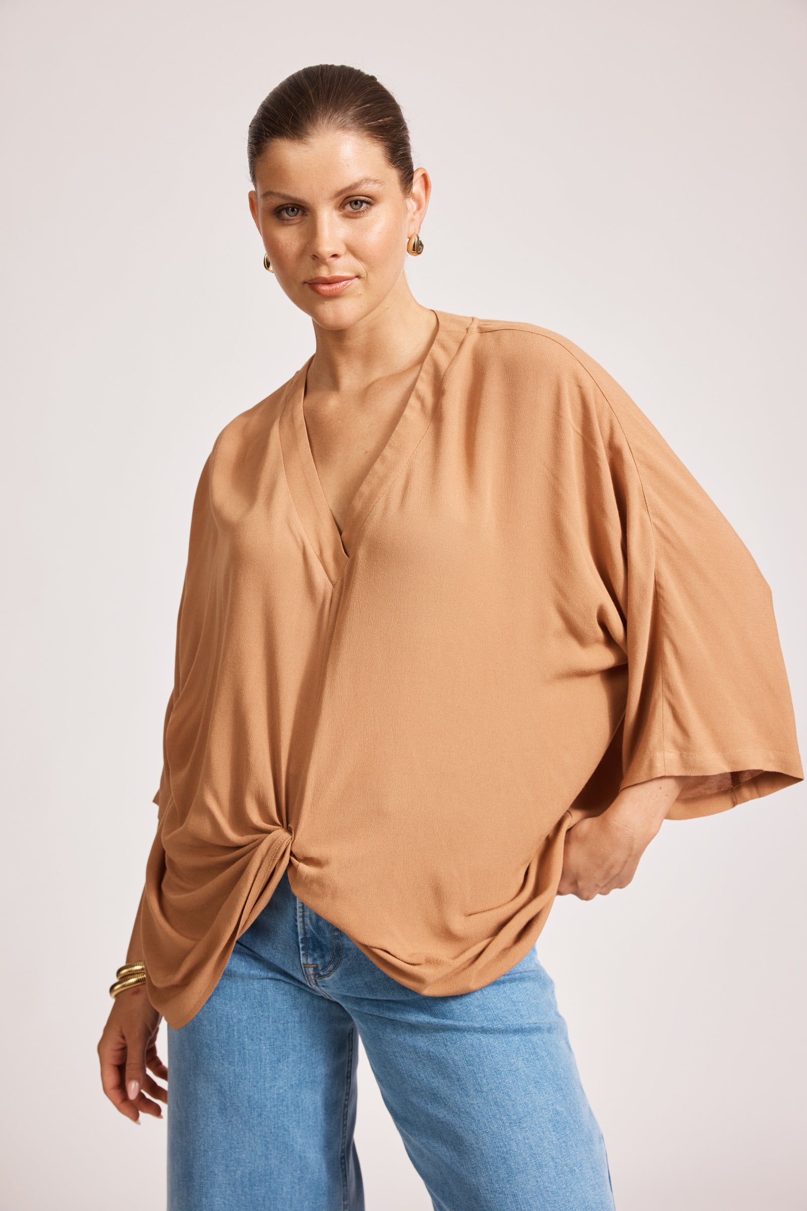 Alegria Twist Top - Caramel