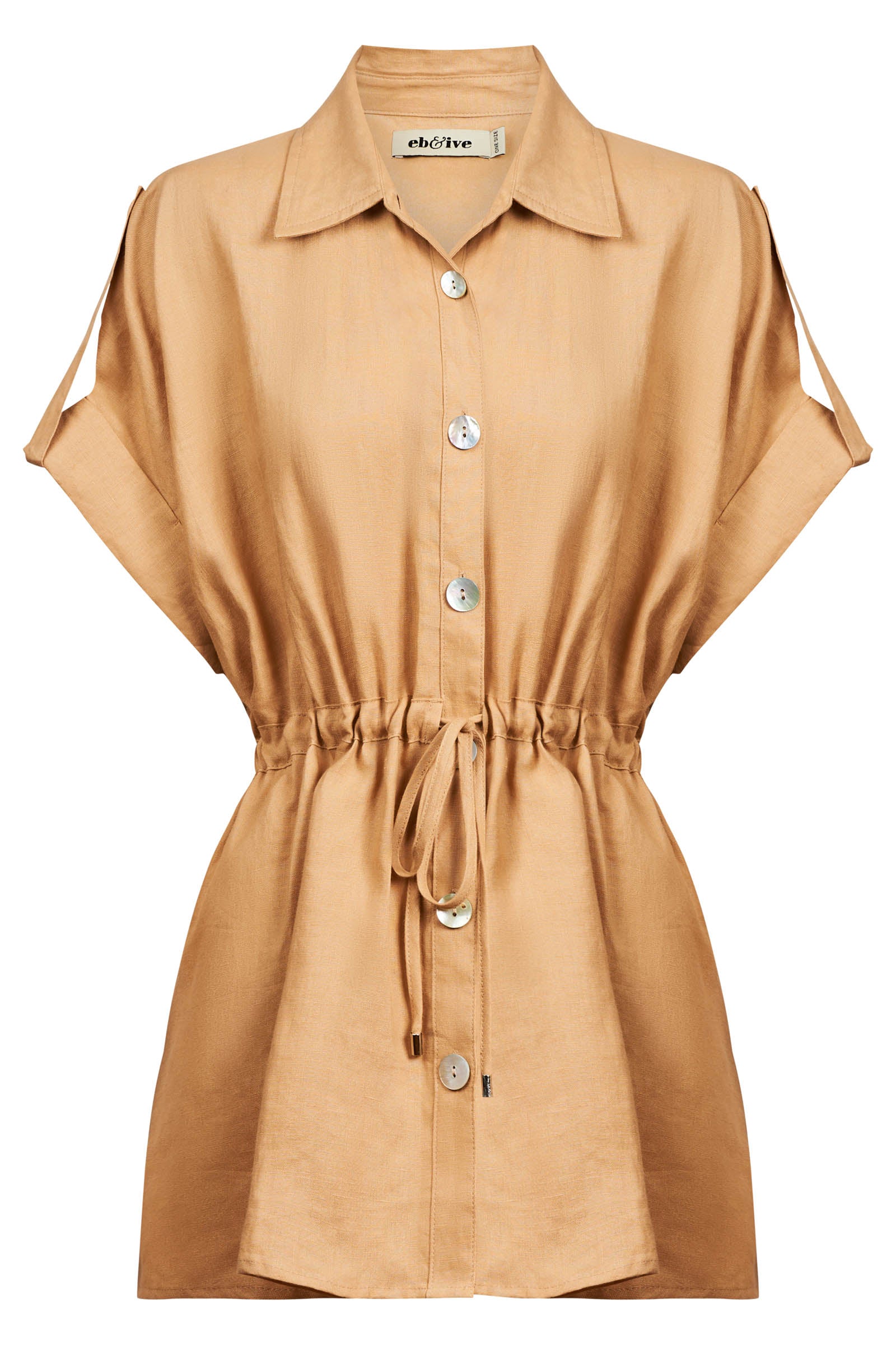 Miramar Tie Shirt - Camel