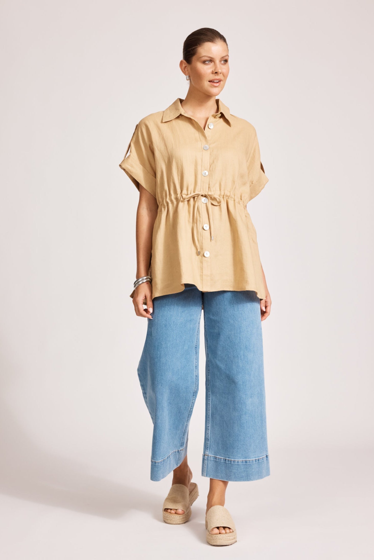 Miramar Tie Shirt - Camel