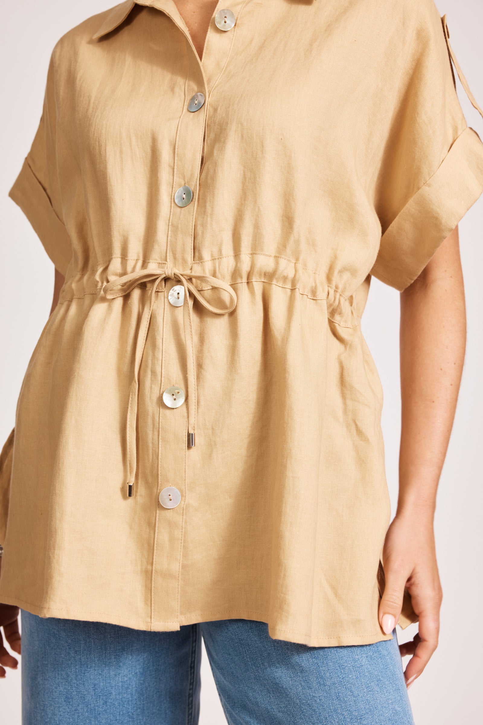 Miramar Tie Shirt - Camel