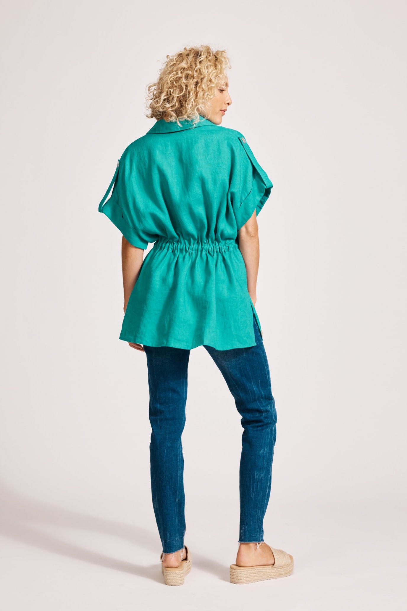 Miramar Tie Shirt - Lagoon