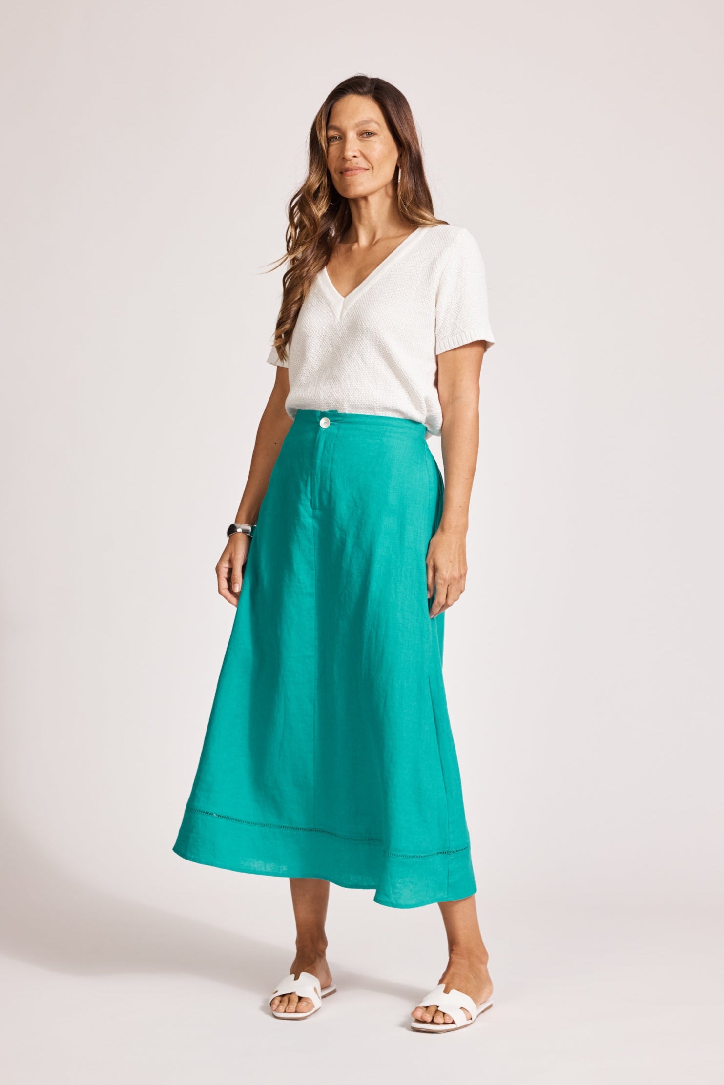 Miramar Maxi Skirt - Lagoon