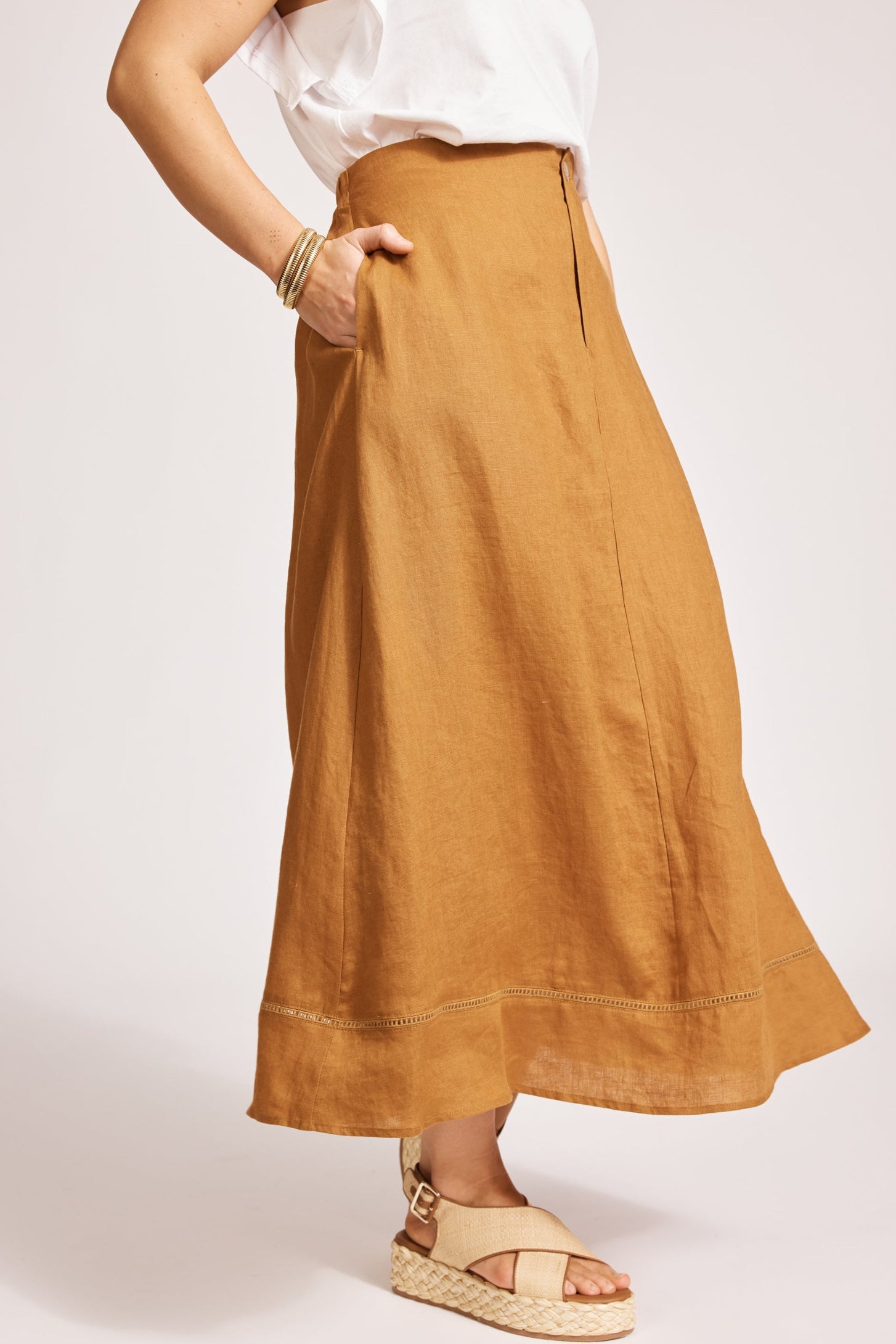 Miramar Maxi Skirt - Caramel