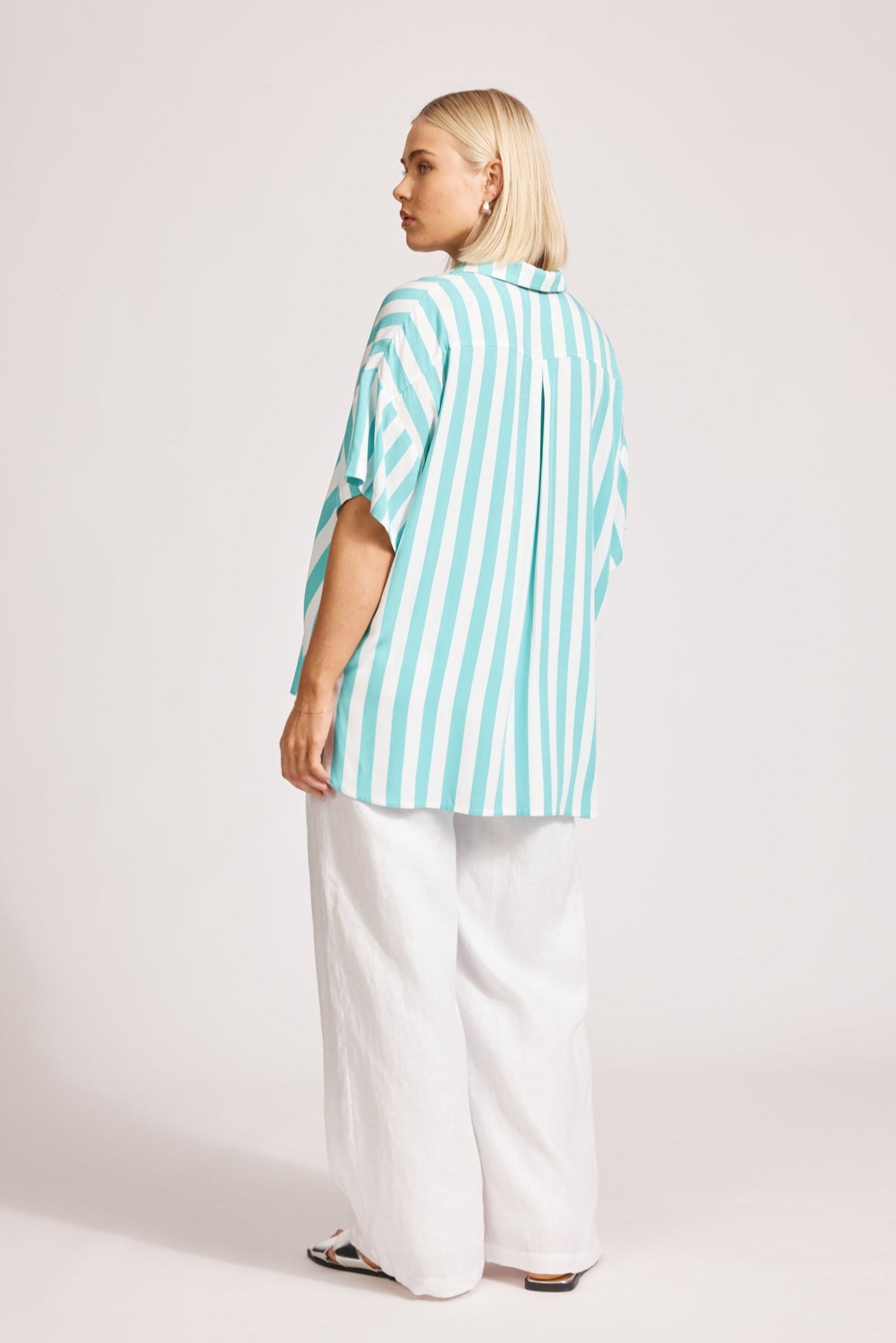 Treville Stripe Shirt - Aqua