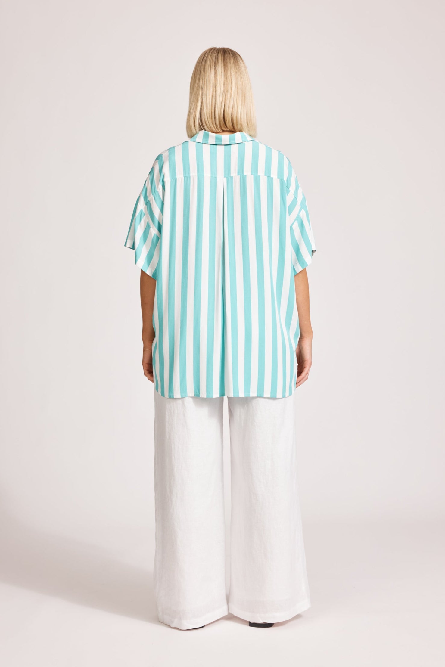 Treville Stripe Shirt - Aqua