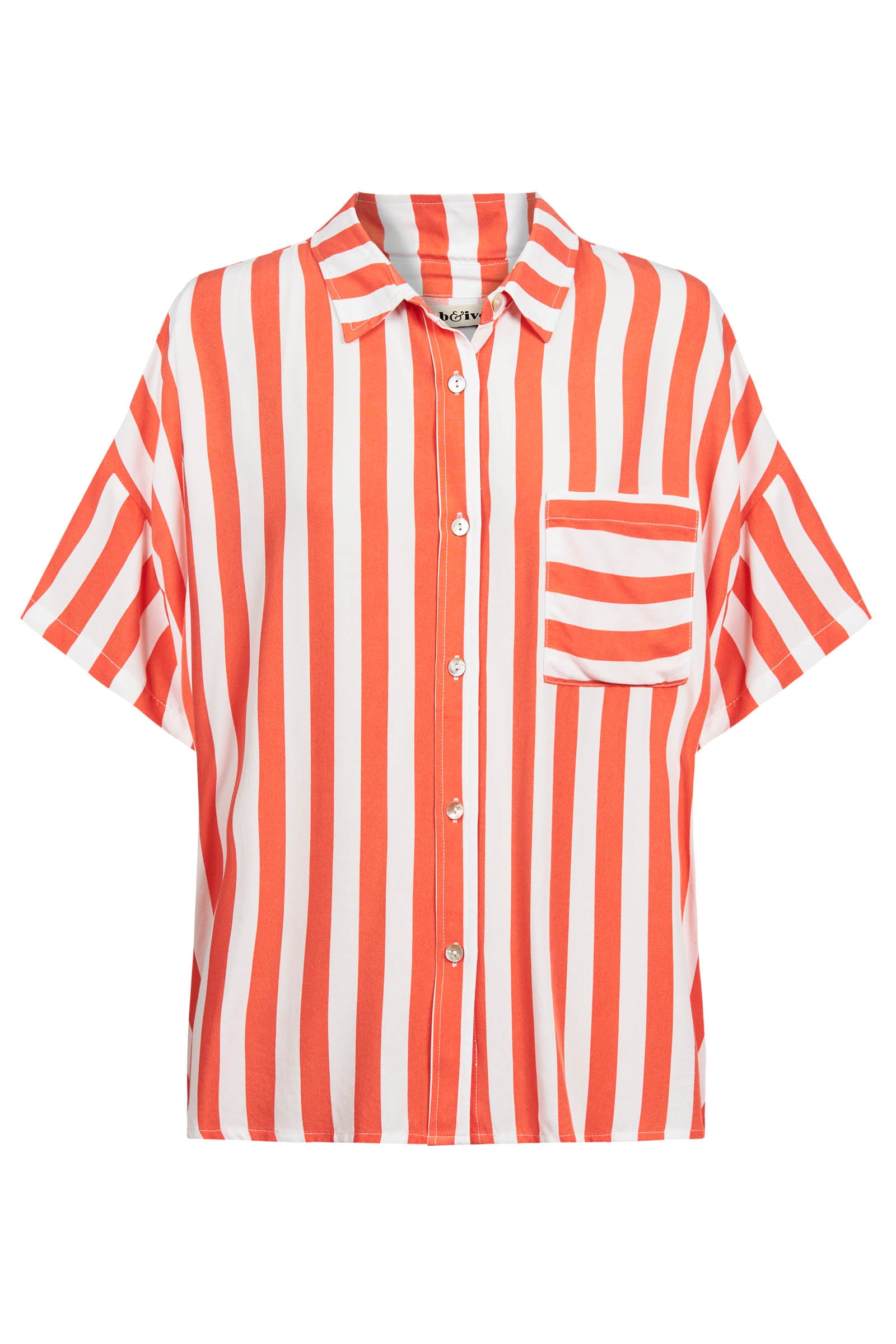 Treville Stripe Shirt - Coral