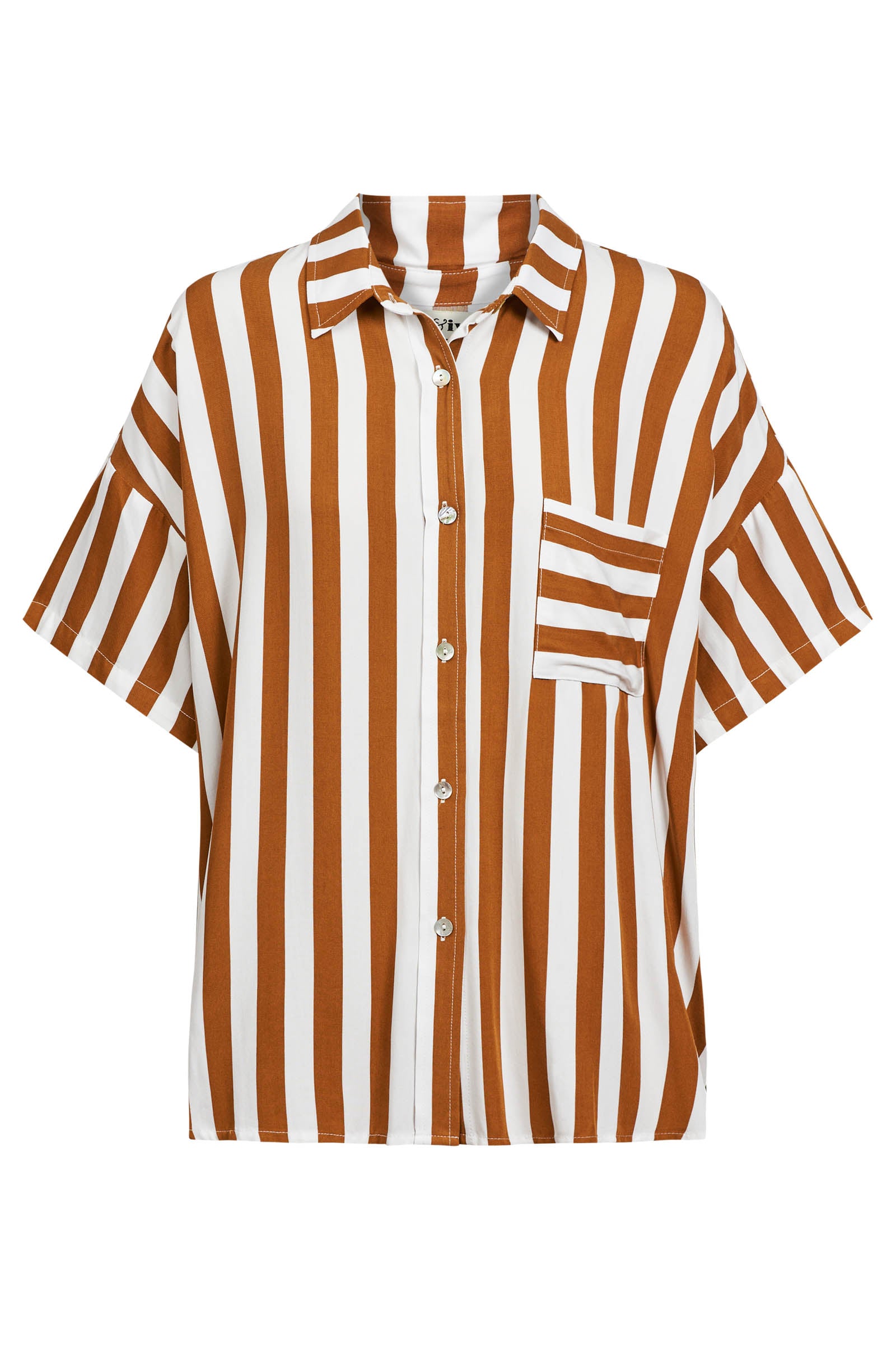 Treville Stripe Shirt - Caramel