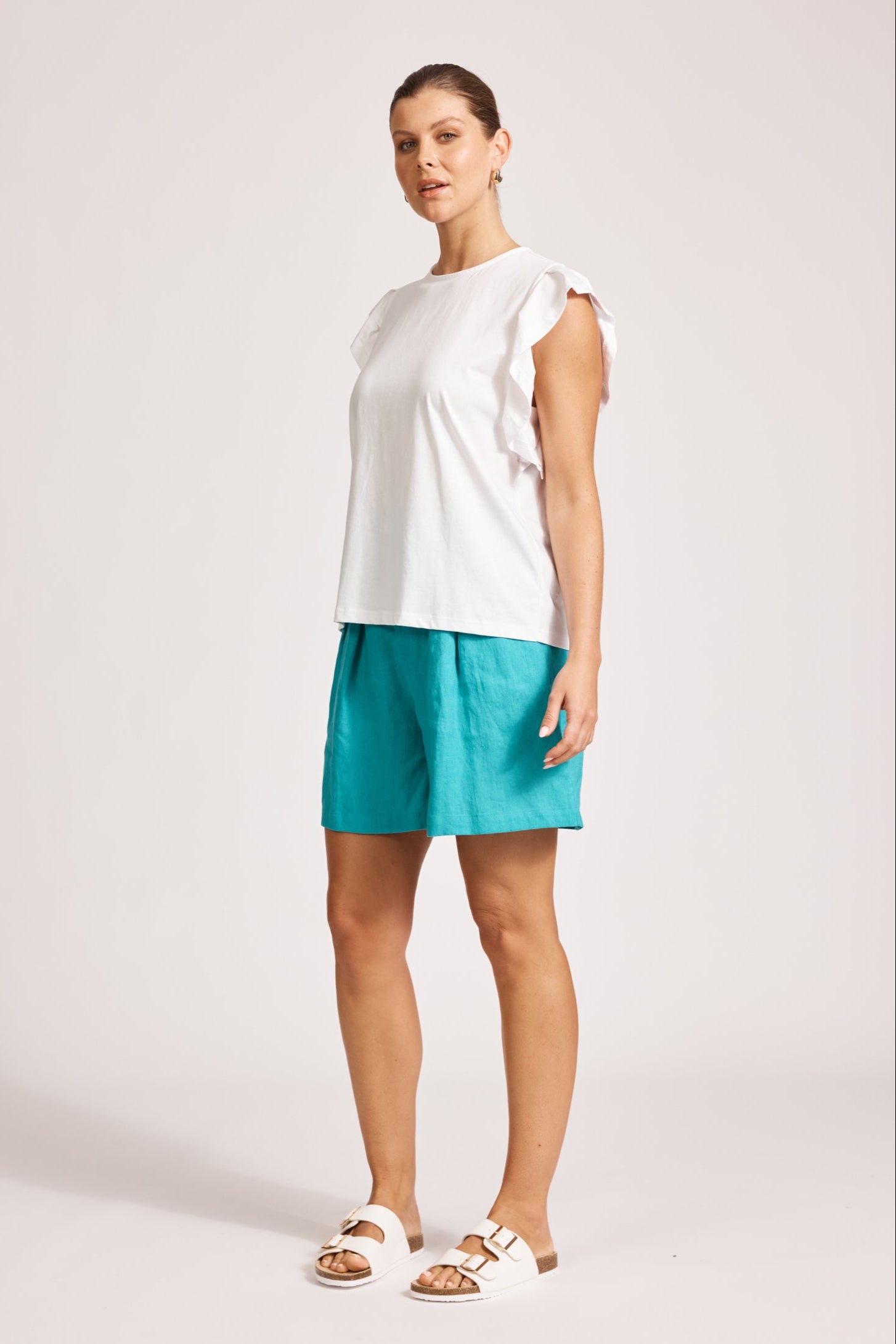Francia Frill Tank - White