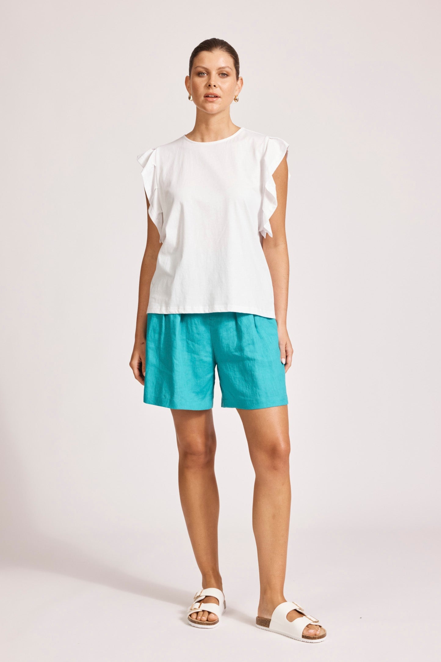 Francia Frill Tank - White