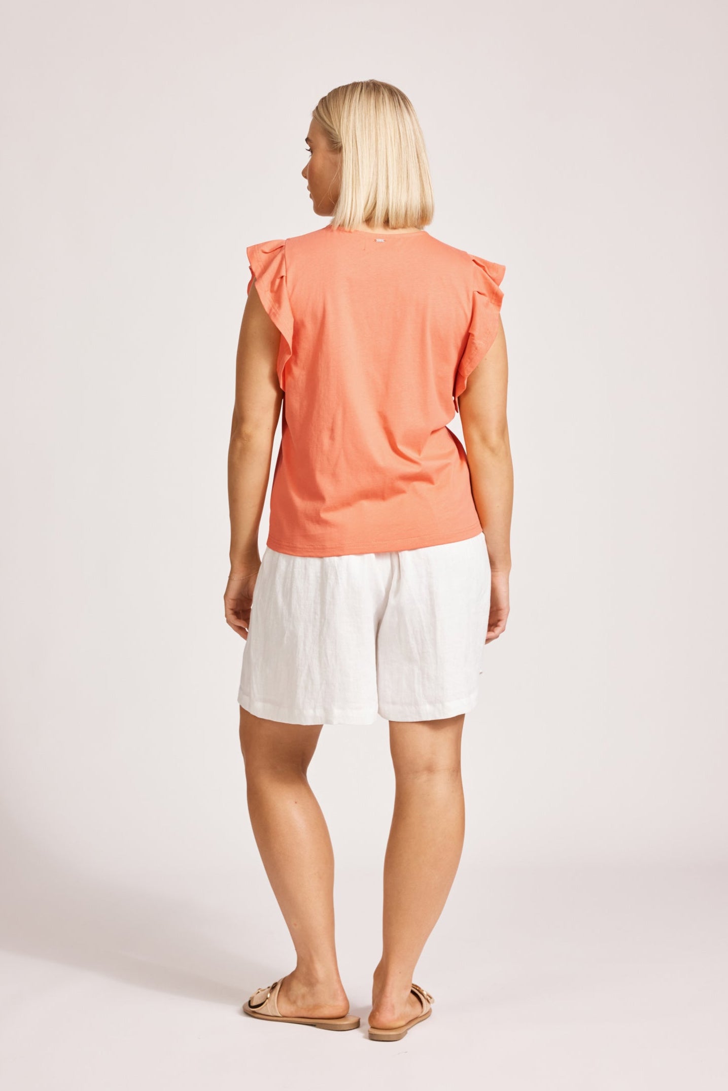Francia Frill Tank - Coral