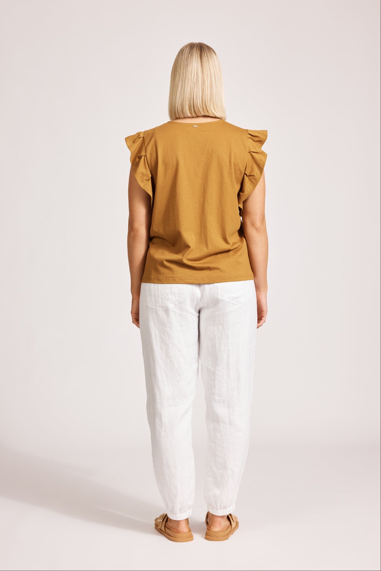 Francia Frill Tank - Caramel