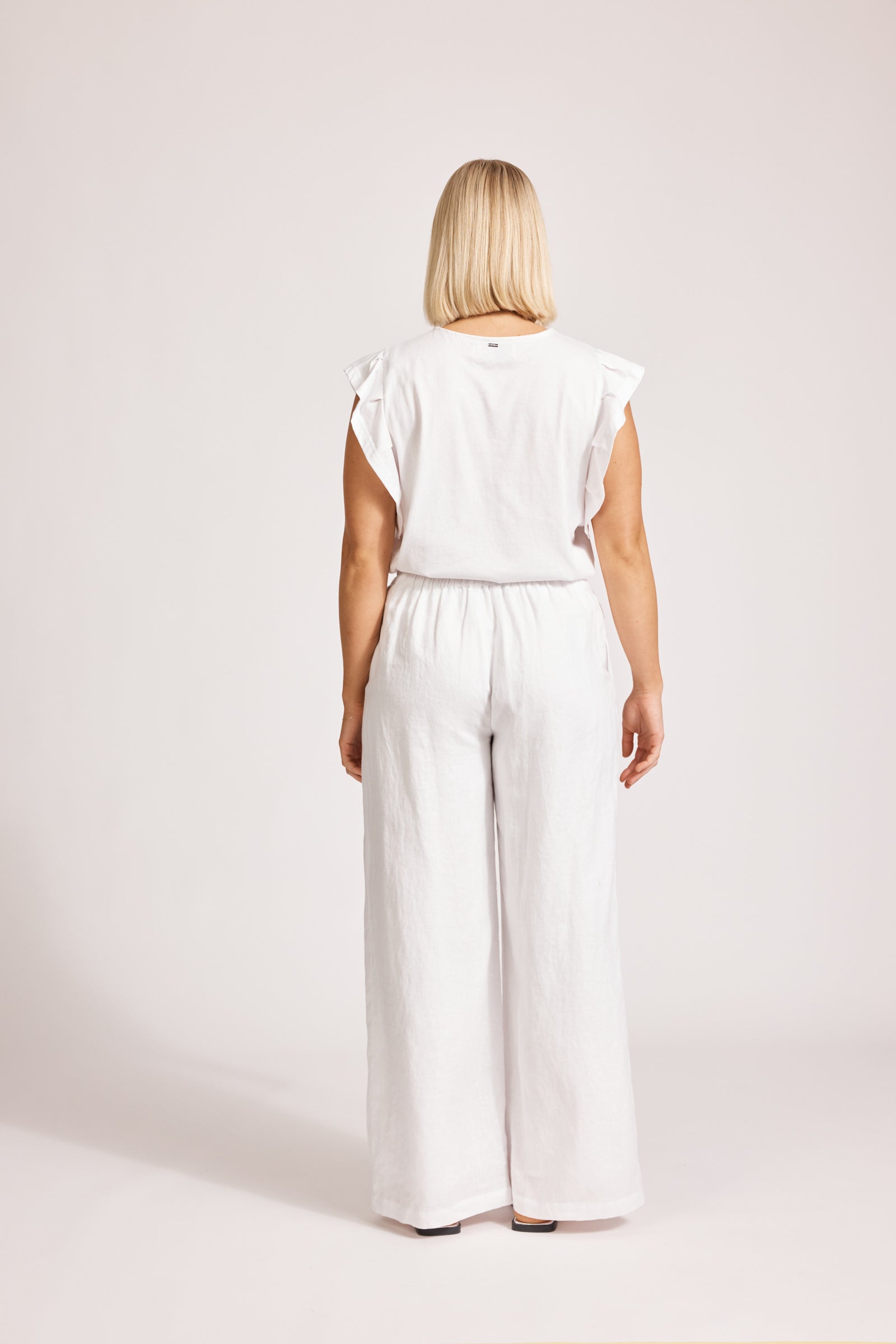 Miramar Palazzo Pant - White